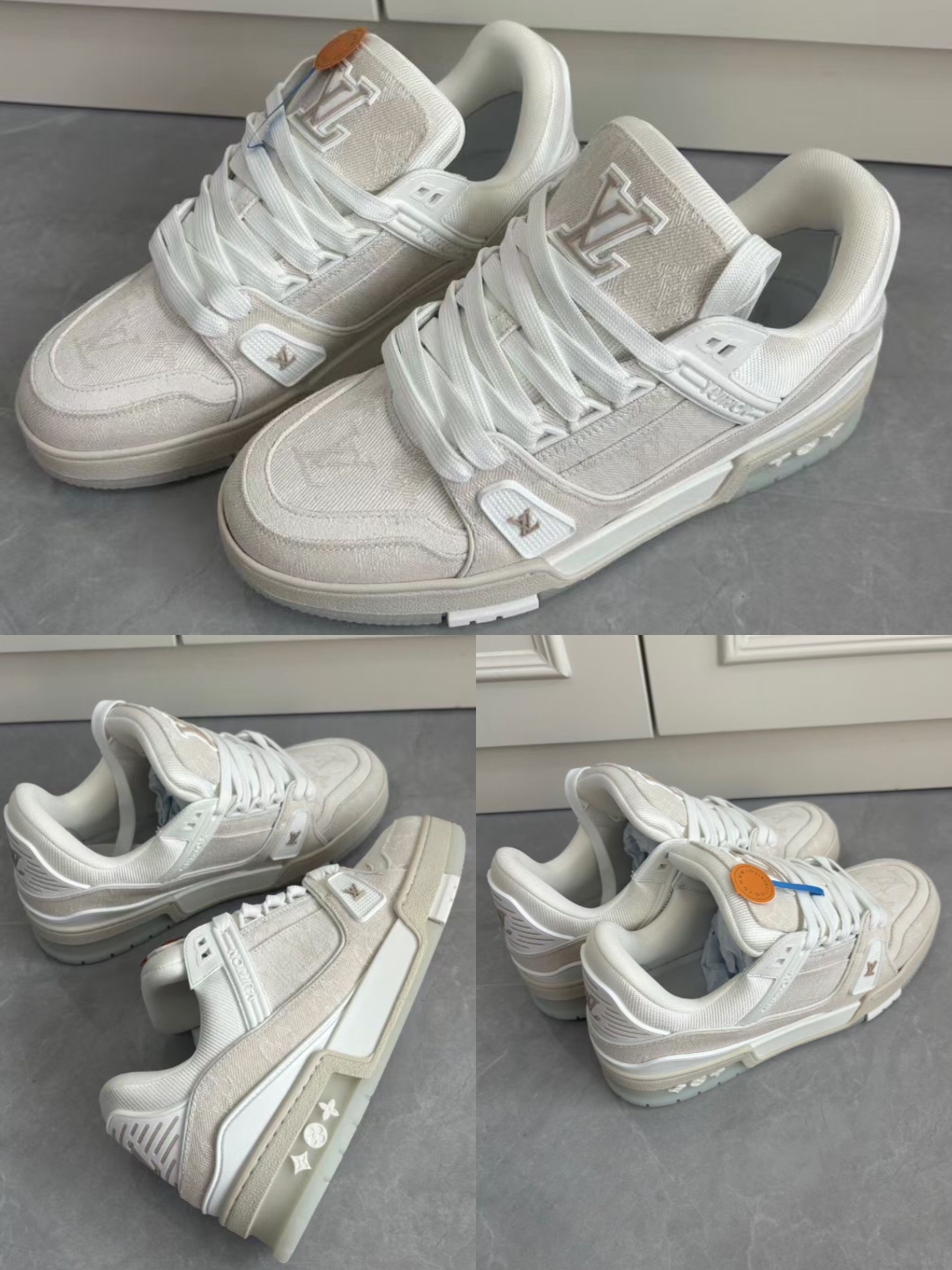 哇塞lv白牛仔trainer