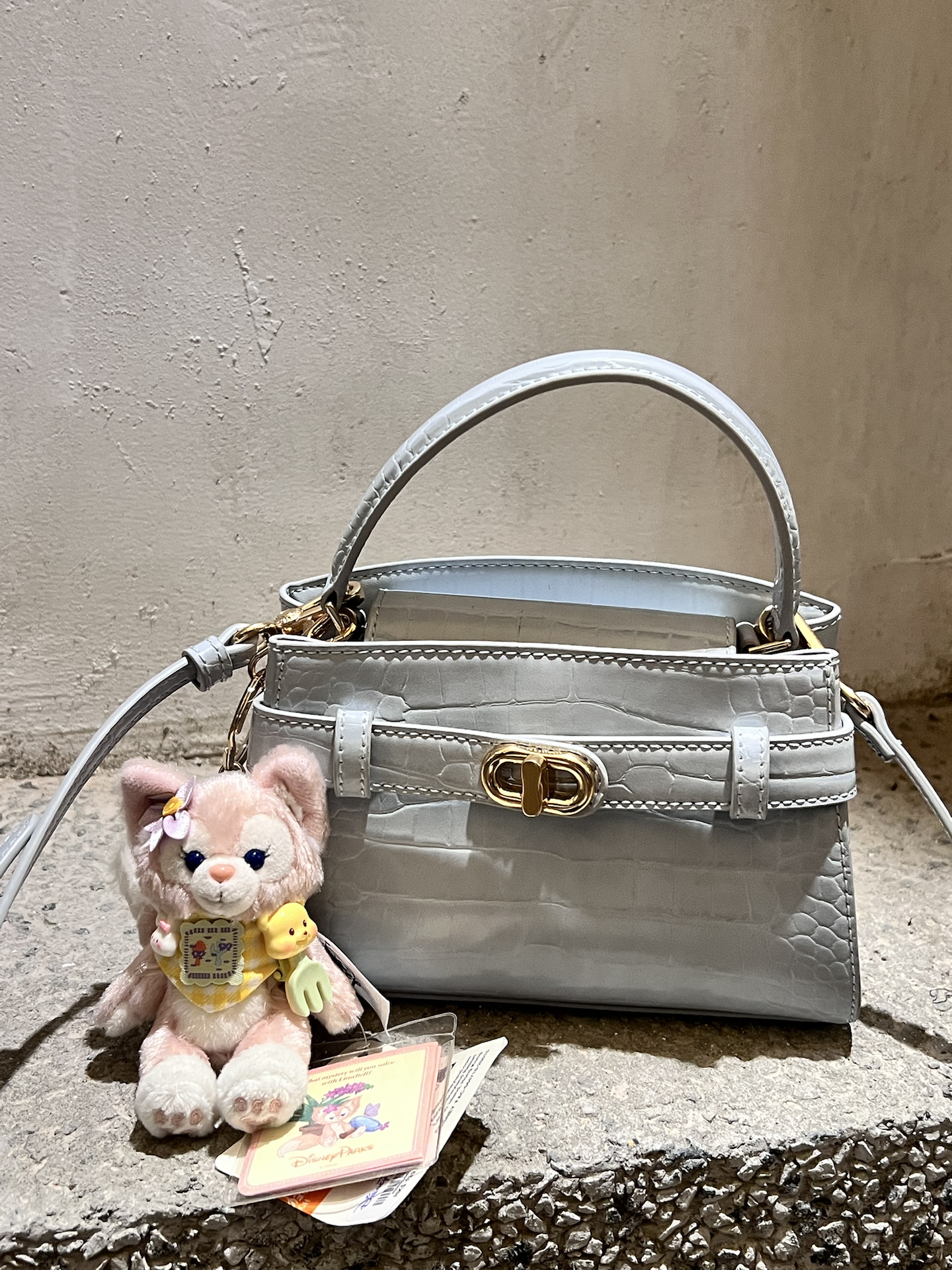 哎呦 咋这么可爱捏!小ck浅蓝色鳄鱼纹包包🐊可爱到犯规!