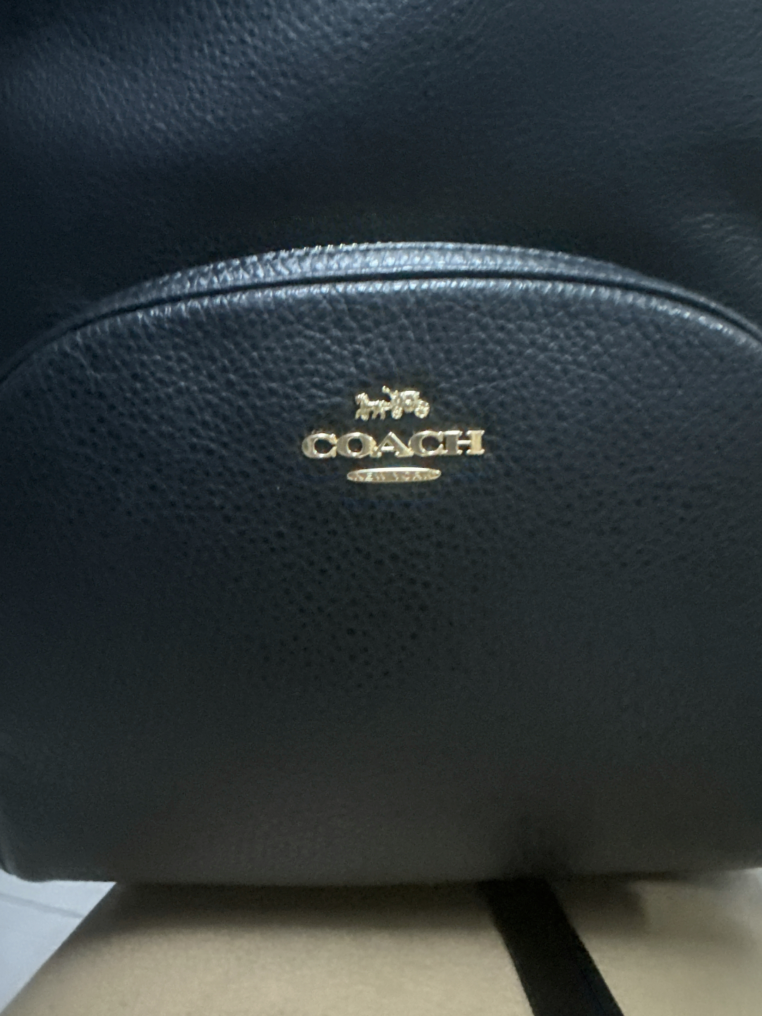 custom review-COACH Court Кожа Рюкзак Большой Женский Черный