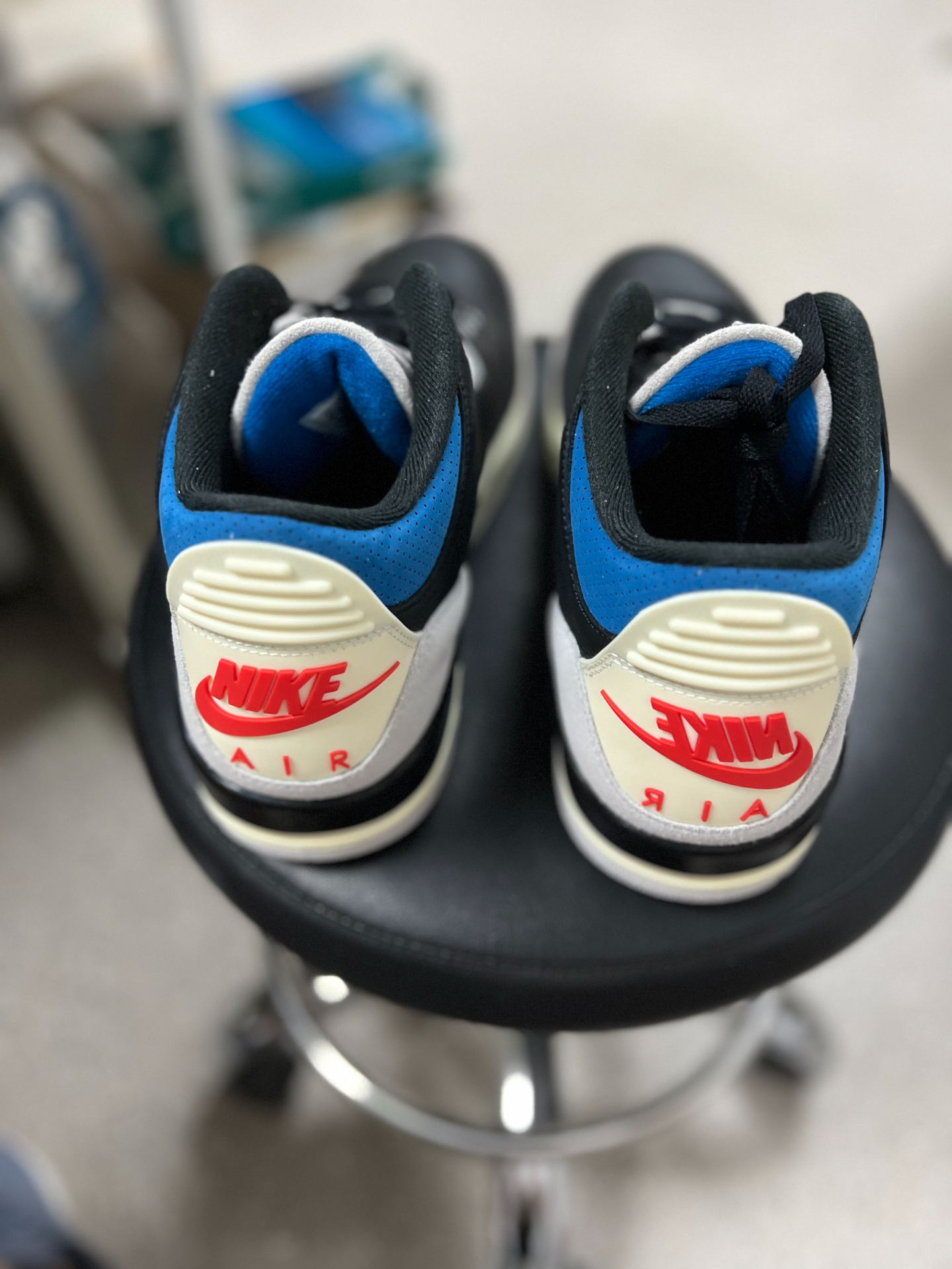 custom review-JORDAN Air Джордан 3 Винтажные баскетбольные кроссовки MID Топ Черный серый красный Мужской