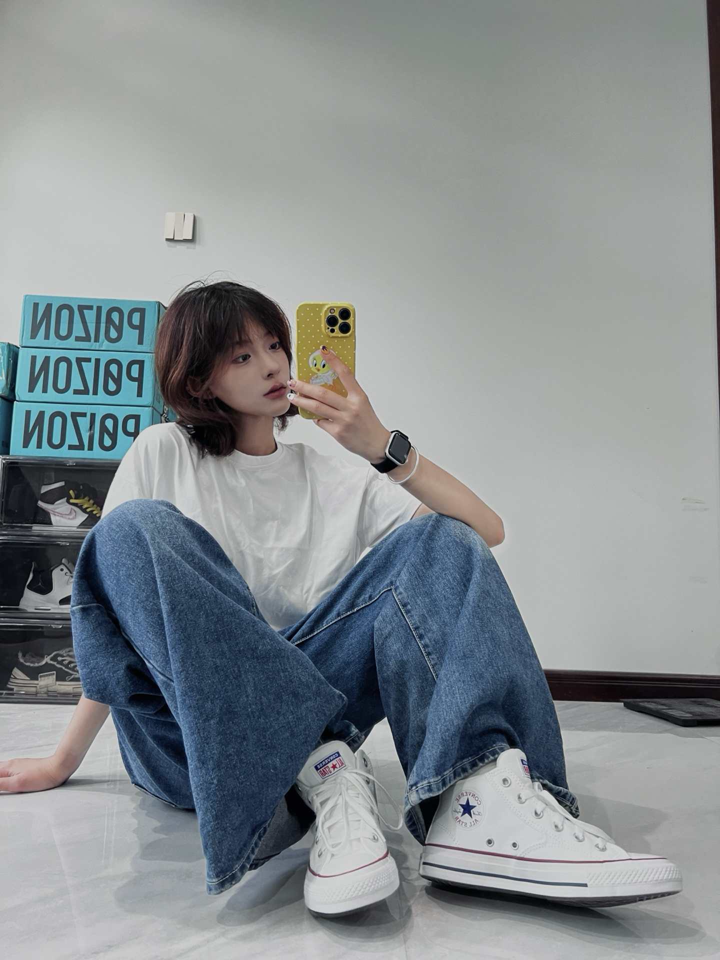 白色匡威真的很清爽!