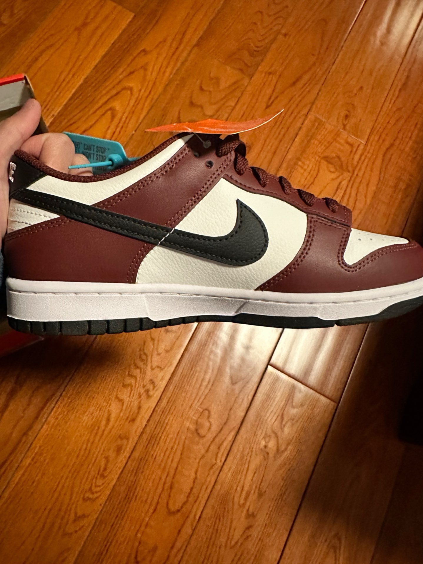 custom review-Nike Dunk Slip-Resistant Shock Absorbers Низкие Детские Скейтбординги Красный Белый Черный