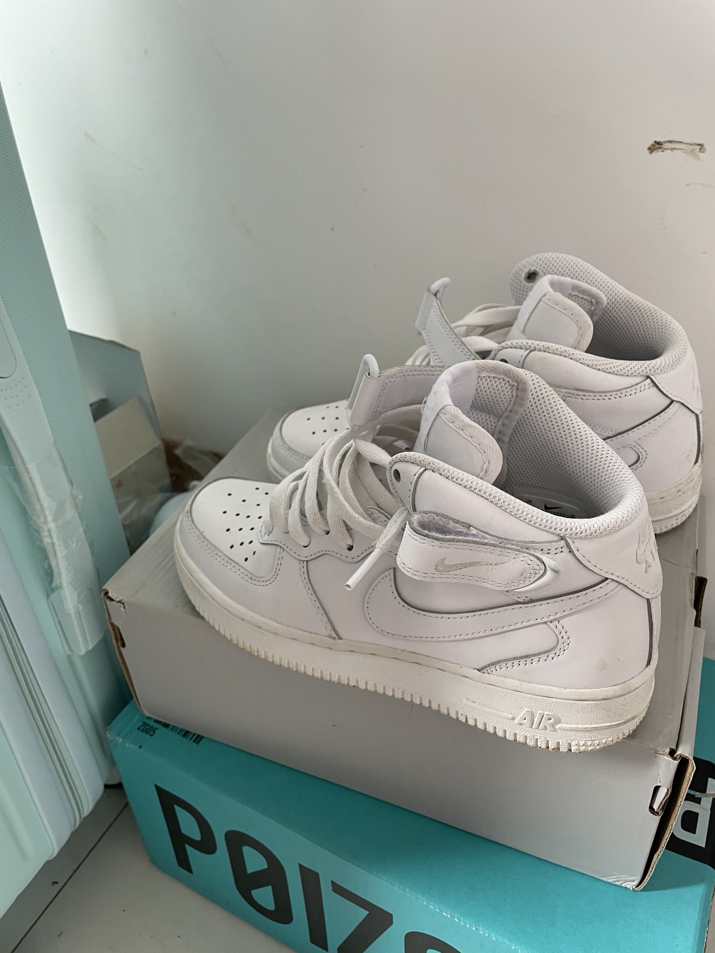 custom review-Nike Air FORCE 1 07 MID Топ Скейтборд Кроссовки Женские Чисто Белый