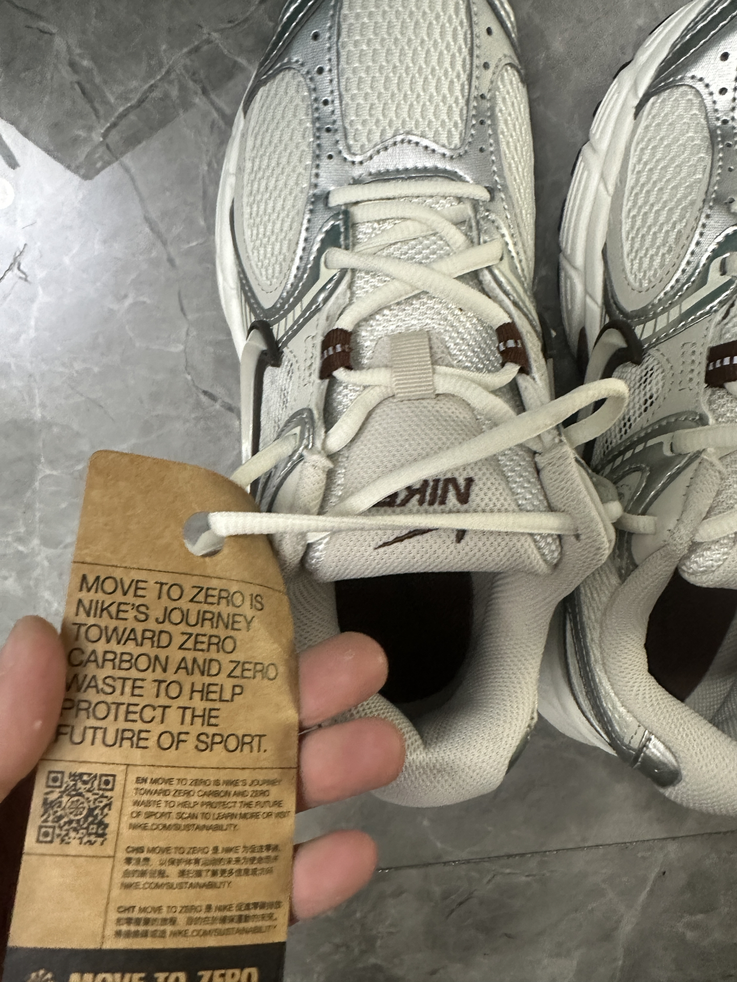 custom review-Nike V5 RNR Slip Resistant Abrasion Resistant Дышащий Низкий Топ Беговые кроссовки Женские Белый Коричневый