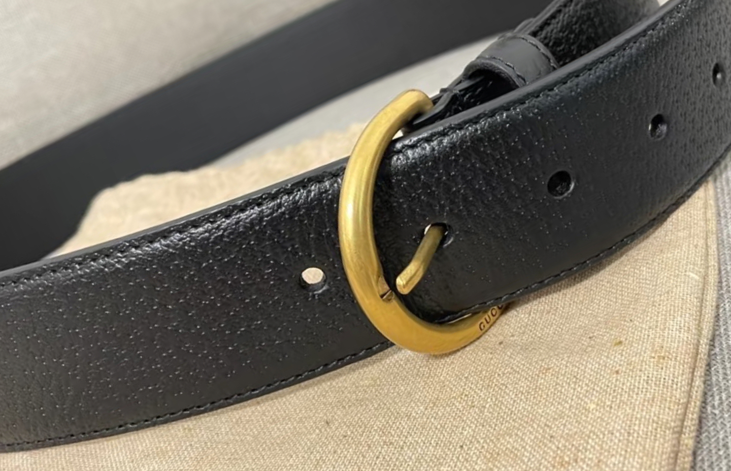 custom review-GUCCI Личи кожа ремень женский черный ширина 3,8 см