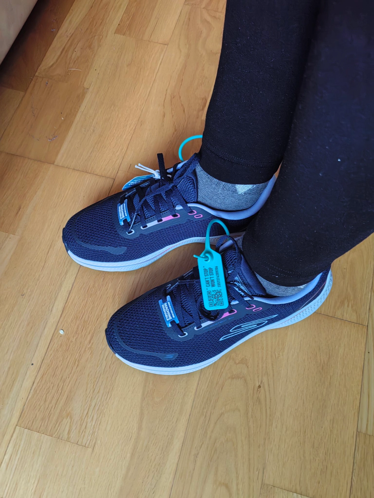 custom review-Skechers Summits Устойчивая к истиранию Низкая Повседневная Обувь Женская Черная Синяя