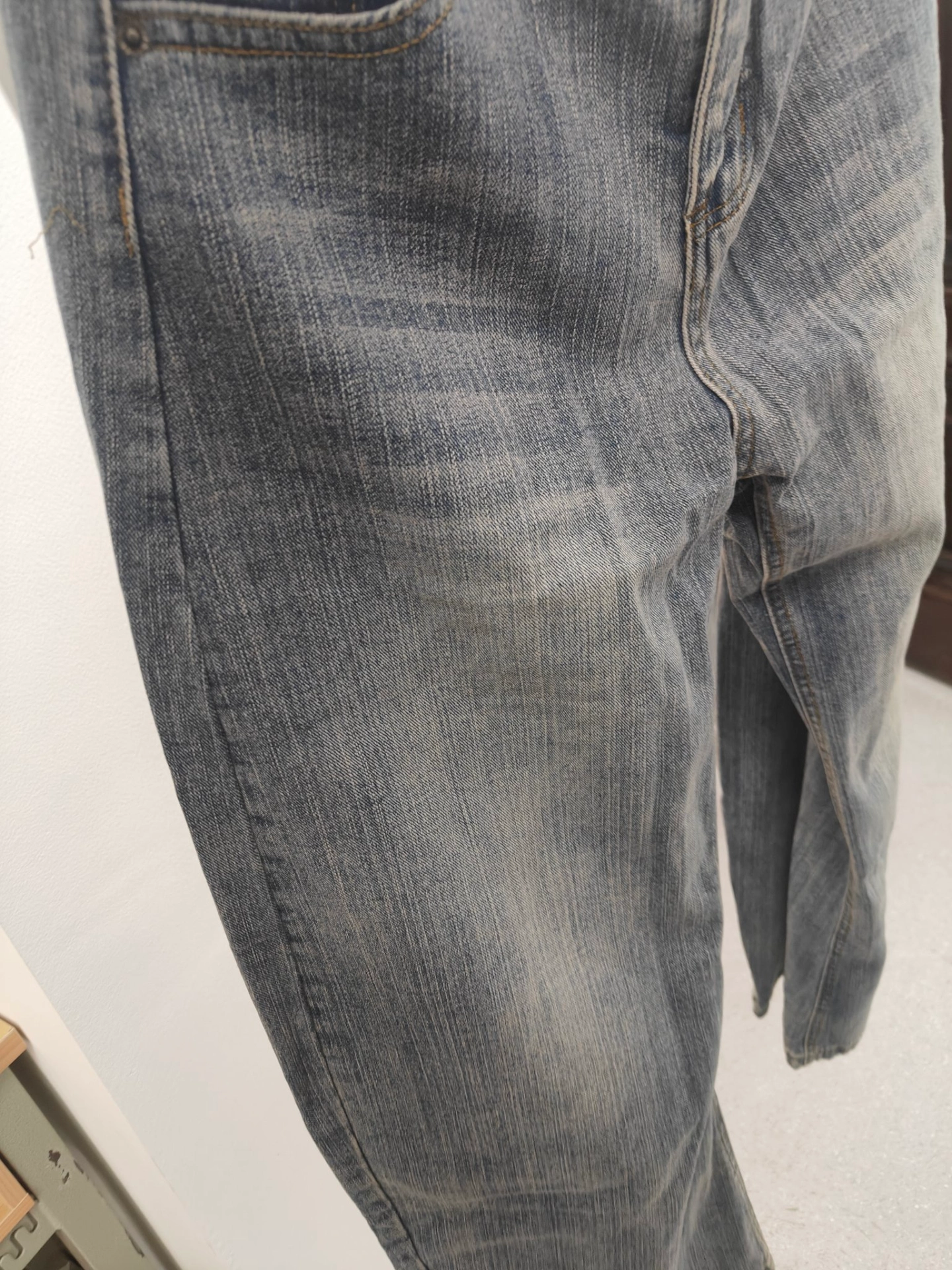 custom review-ASHER LEVINE Ностальгический синий Унисекс Джинсы