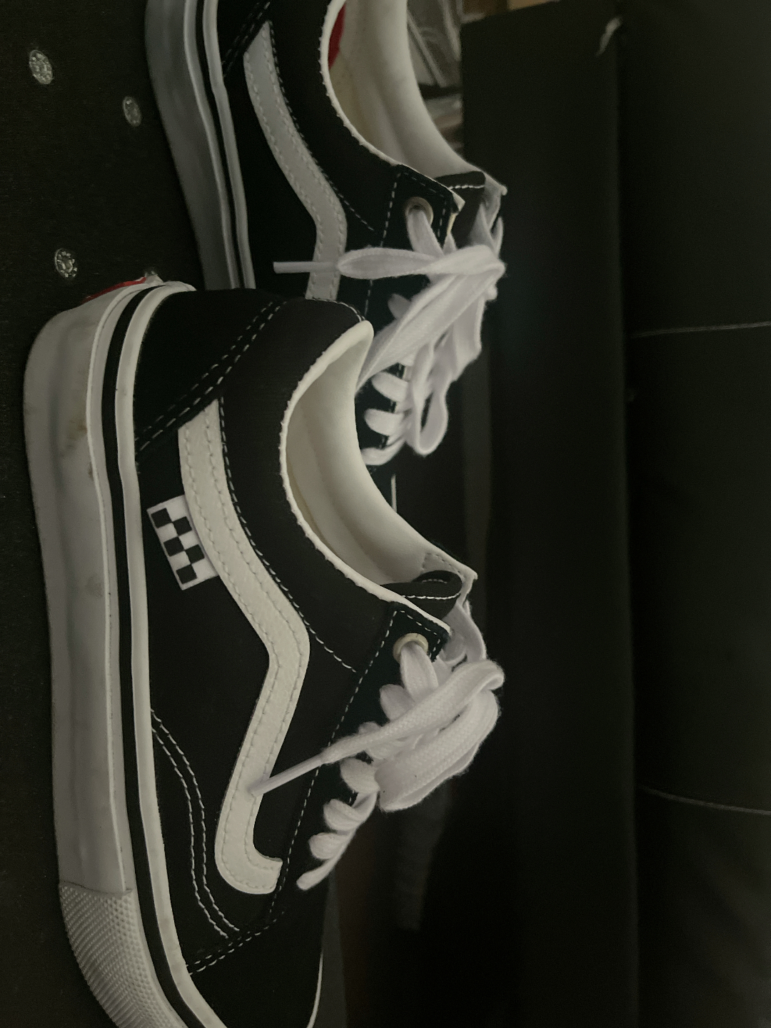 custom review-Vans Old Skool SKATE CLASSICS Низкие Кроссовки для скейтбординга Унисекс Черный Белый