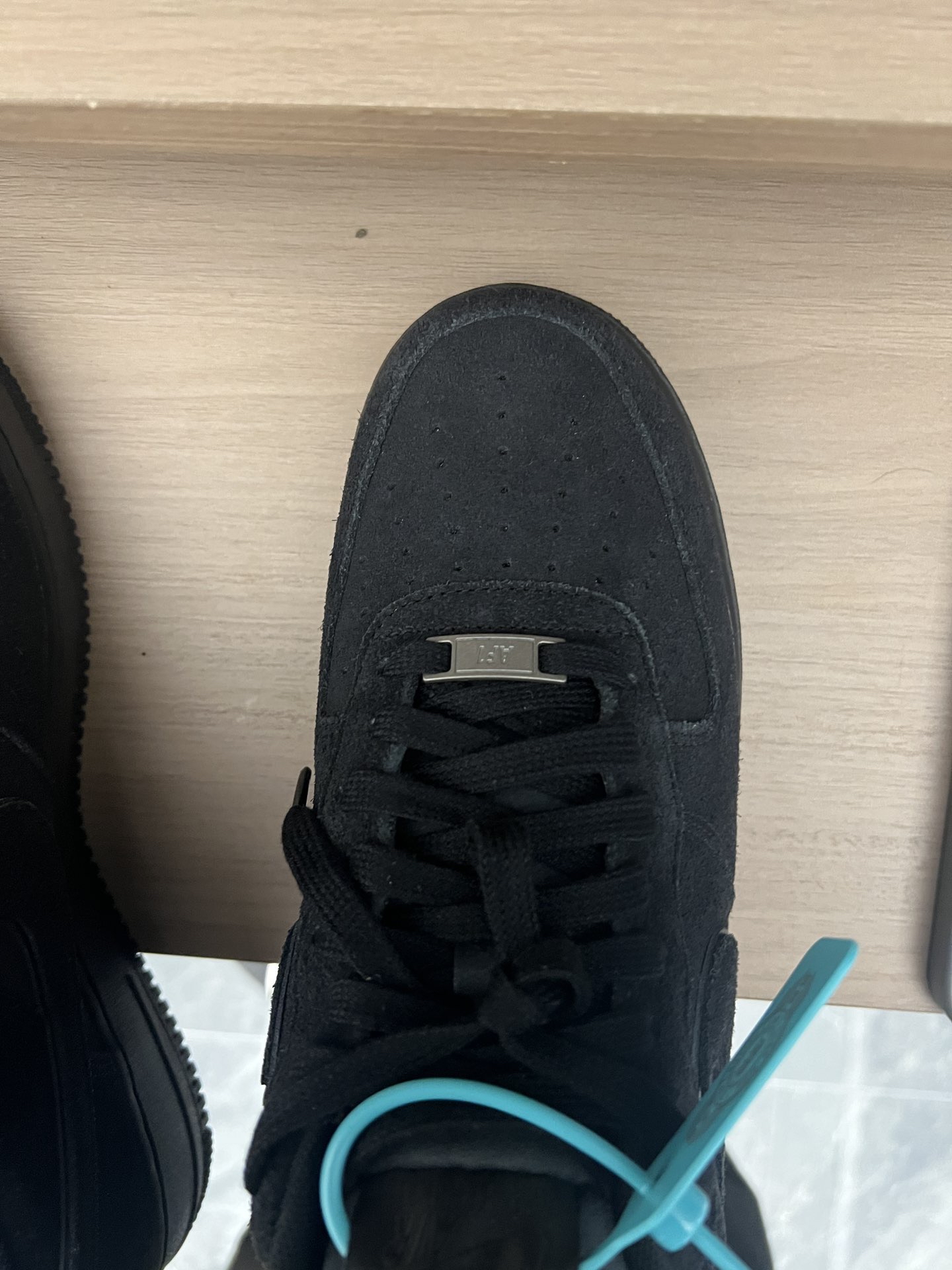 custom review-Nike Air FORCE 1 Slip-on Устойчивый к истиранию Низкий Топ Скейтбординг Кроссовки Унисекс Черный