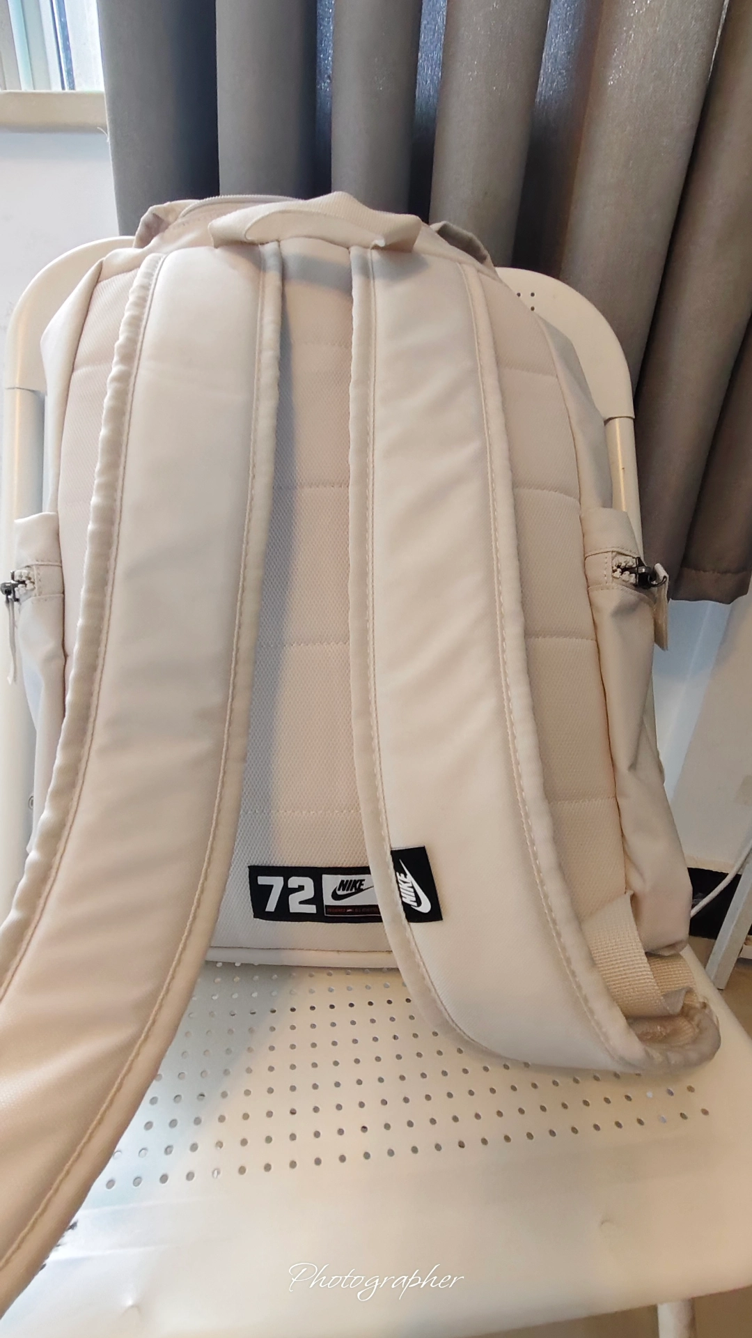 custom review-Nike Heritage Полиэстер Рюкзак Стандартный (Standard) Унисекс Светлый Древесный Коричневый Белый