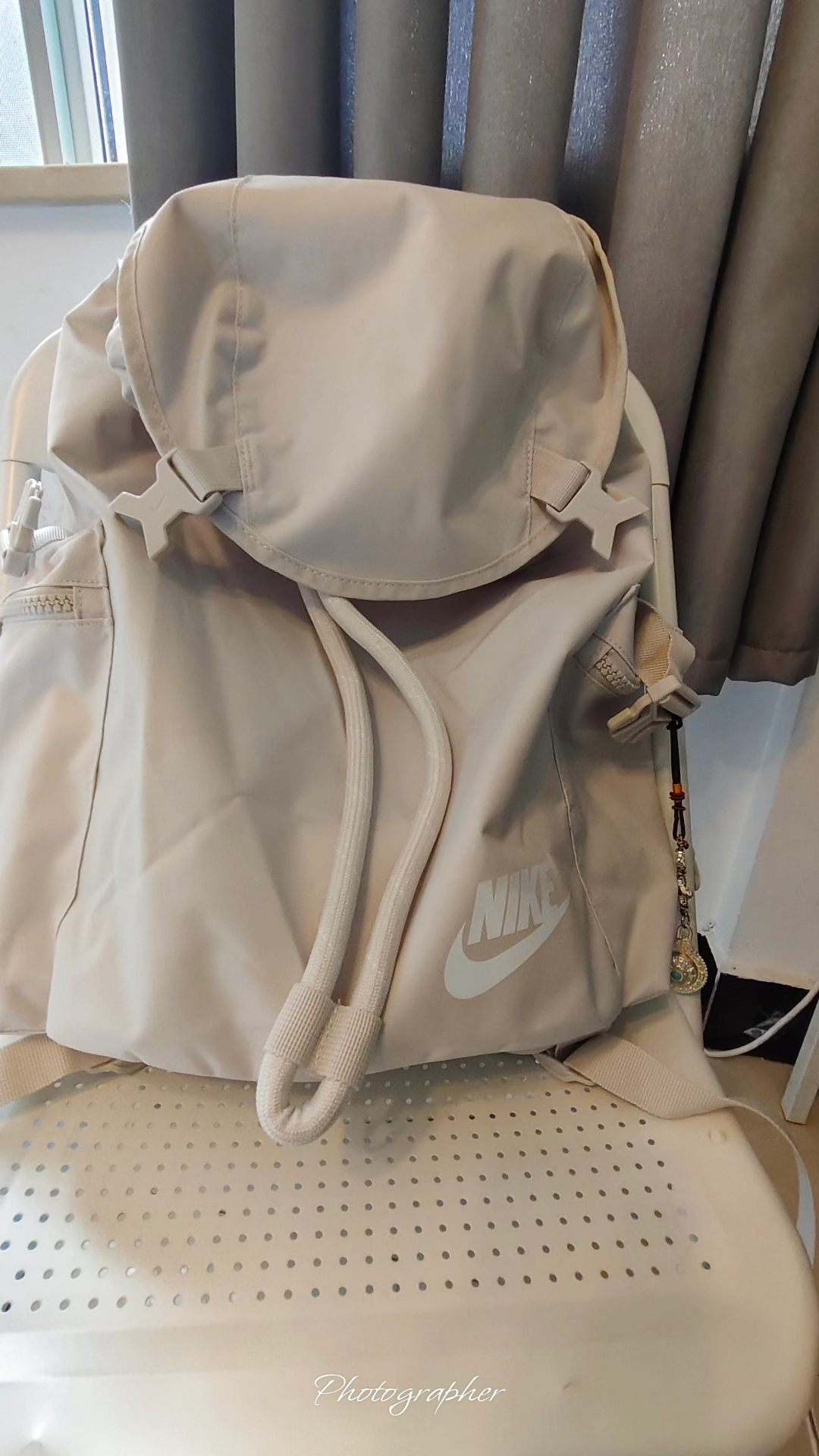 custom review-Nike Heritage Полиэстер Рюкзак Стандартный (Standard) Унисекс Светлый Древесный Коричневый Белый