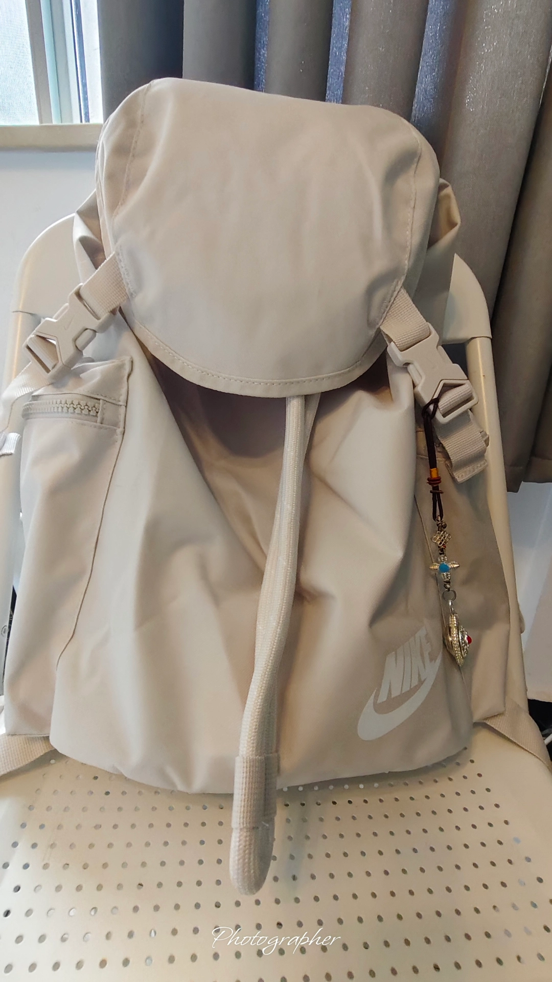 custom review-Nike Heritage Полиэстер Рюкзак Стандартный (Standard) Унисекс Светлый Древесный Коричневый Белый