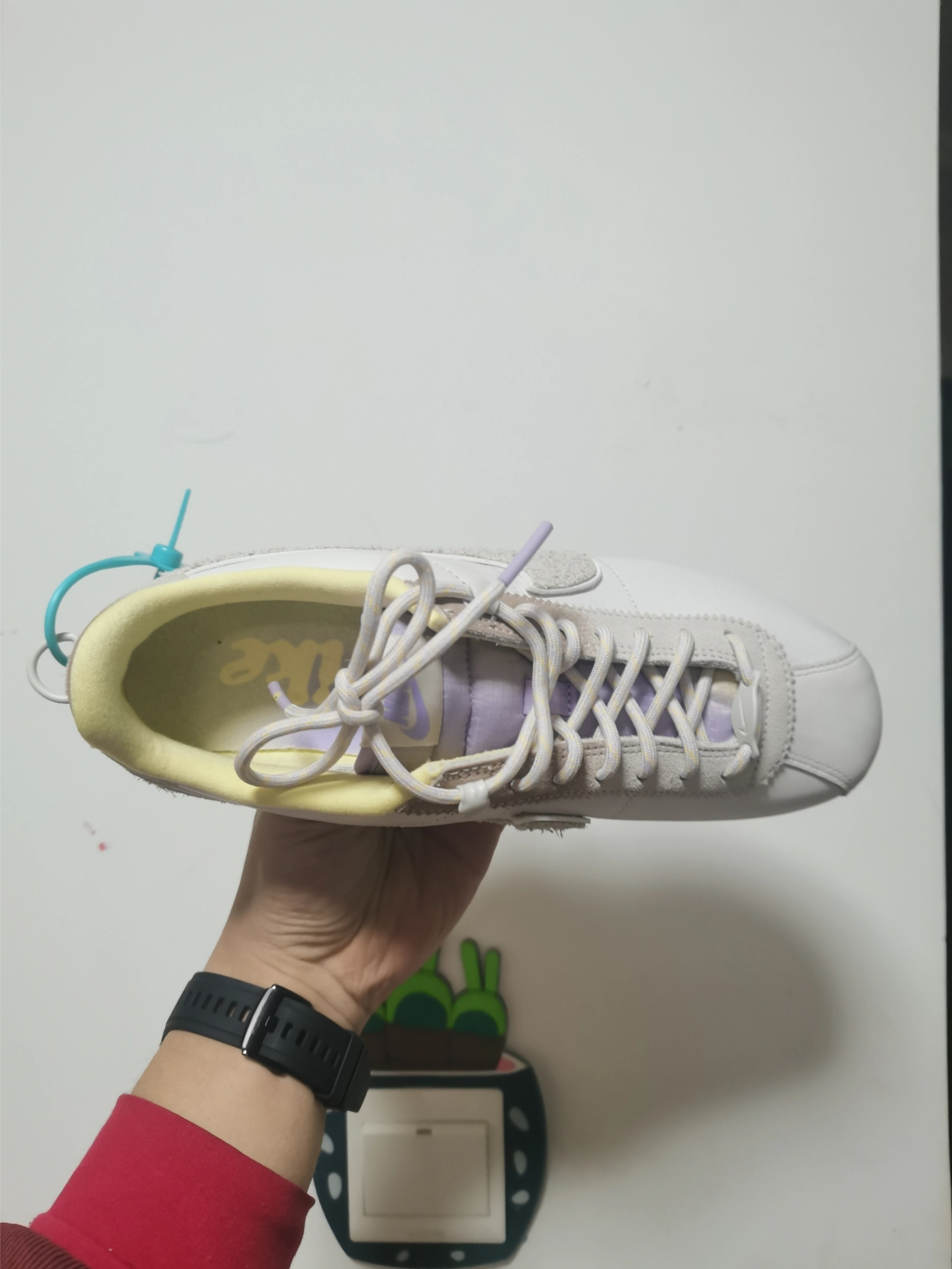 custom review-Nike Cortez 23 Low Топ Беговые кроссовки Унисекс Бежевый Белый Фиолетовый Желтый