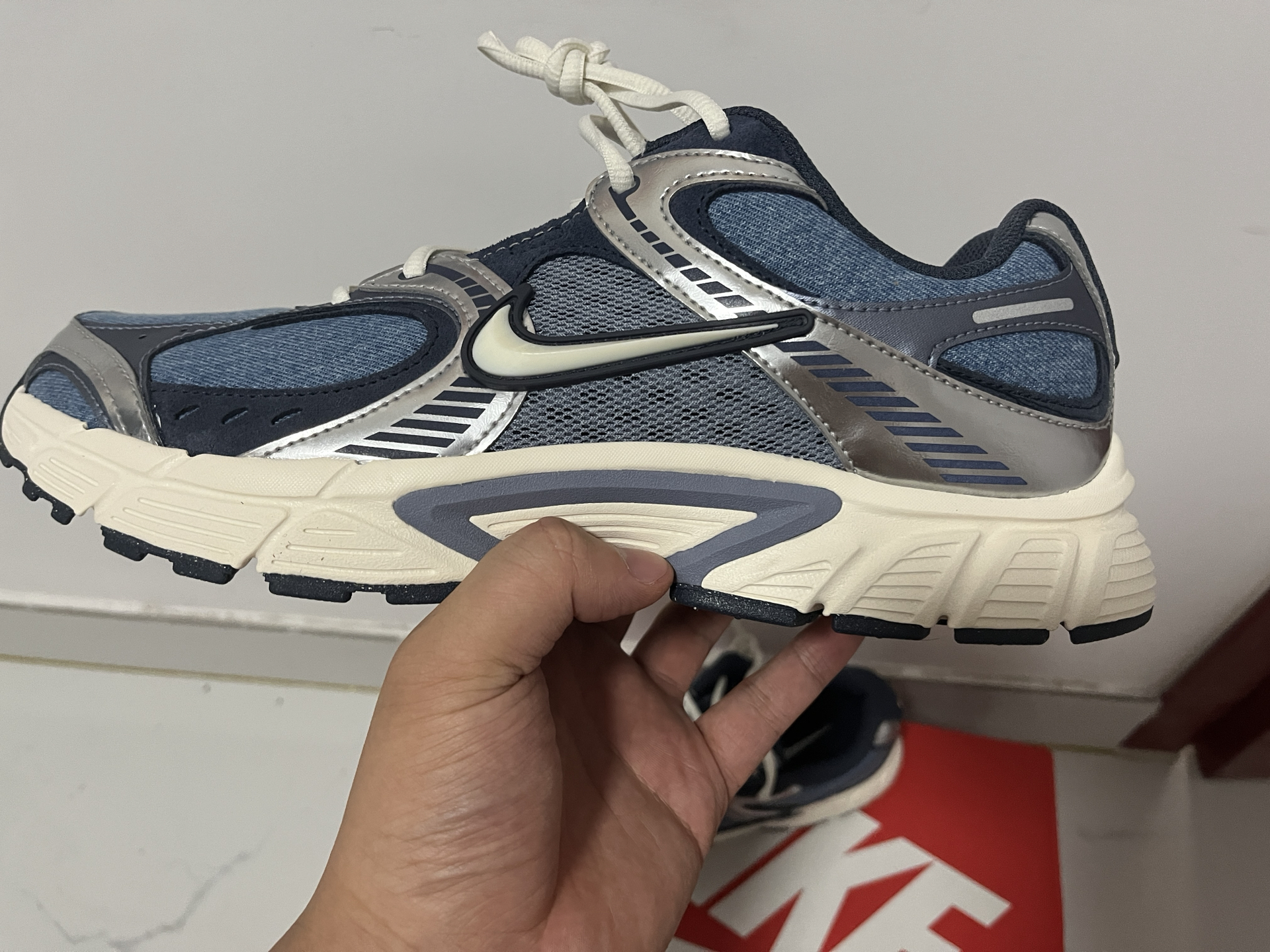 custom review-Nike V5 RNR Устойчивый к истиранию Низкий Топ Повседневная Беговая Обувь Мужская Синяя