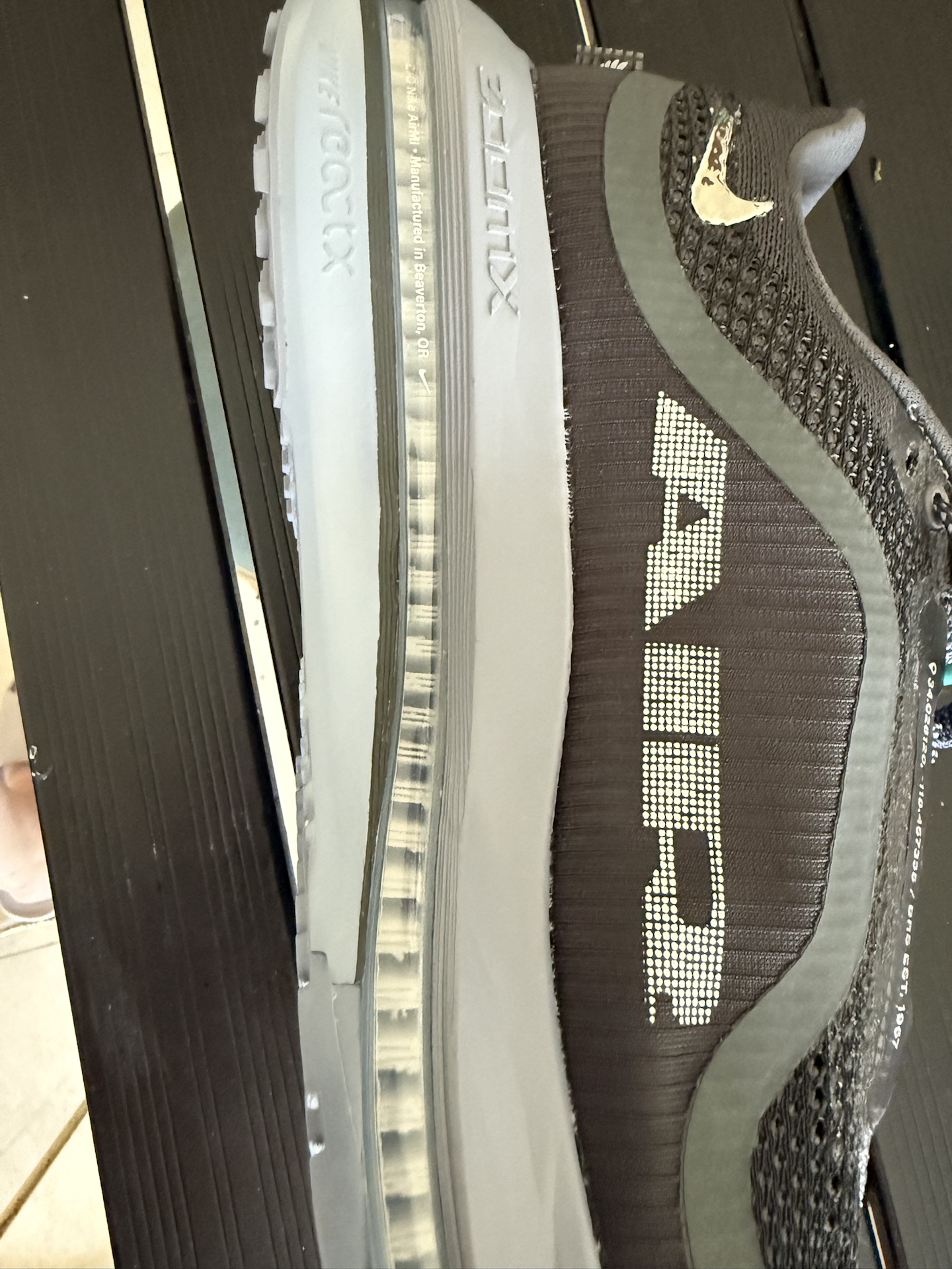 custom review-Nike Pegasus Premium Slip Устойчивый к истиранию Низкий Топ Беговые кроссовки Мужской Черный Серый