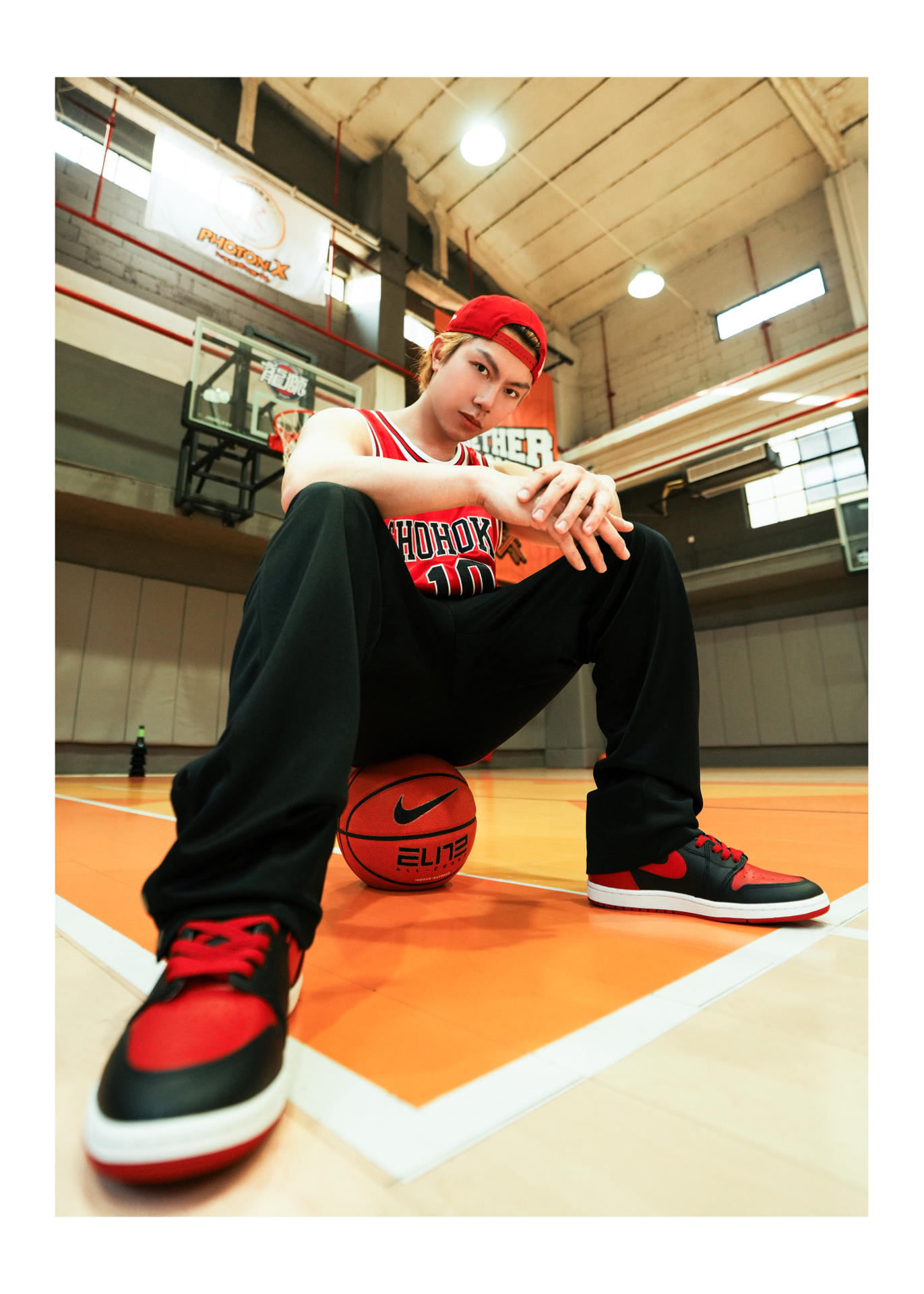 得物顶男的黑红 aj1 穿搭!️⚫️🔴