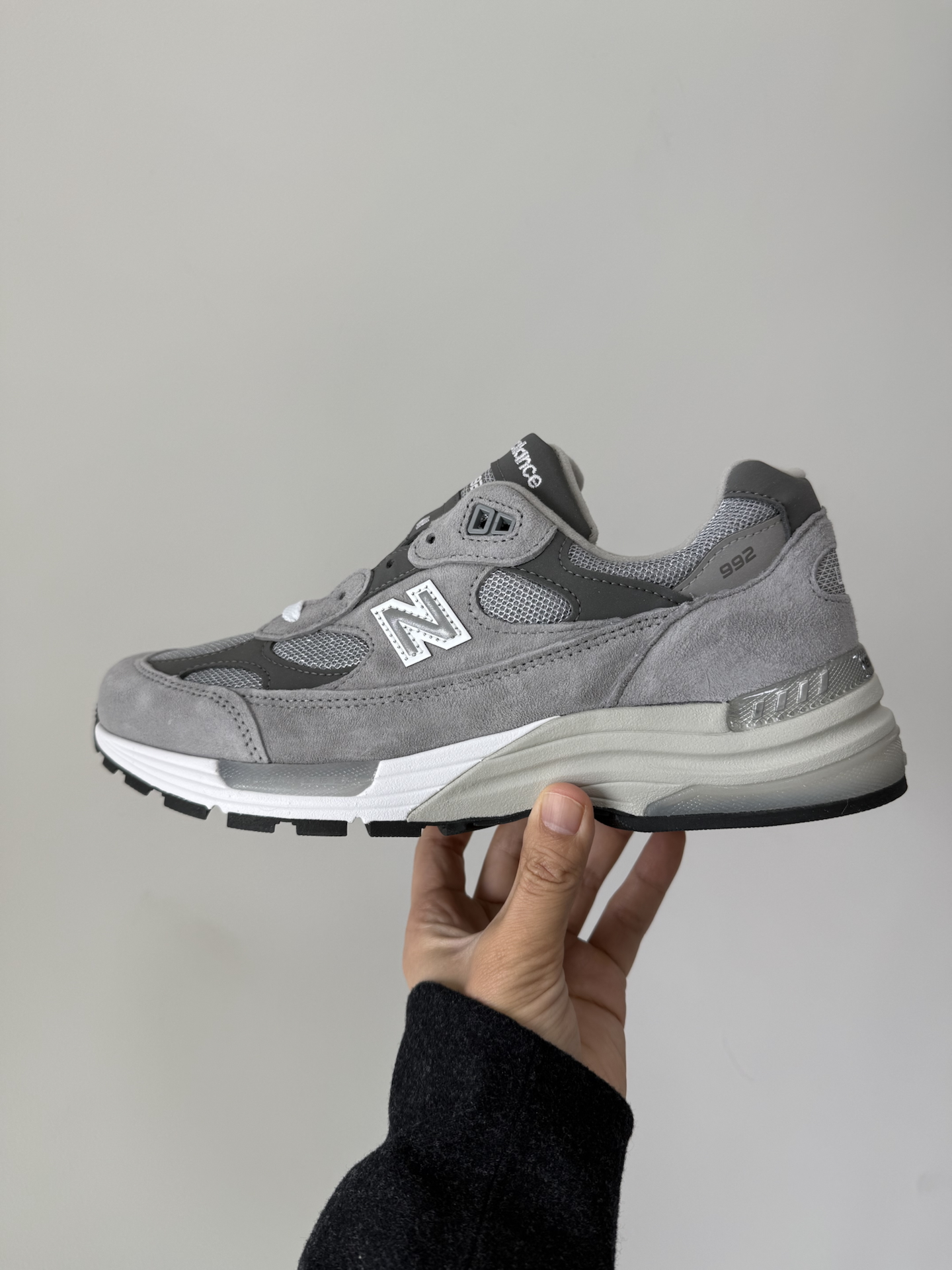 custom review-New Balance NB 992 Амортизация Износостойкий Низкий Топ Беговые кроссовки Унисекс Серый