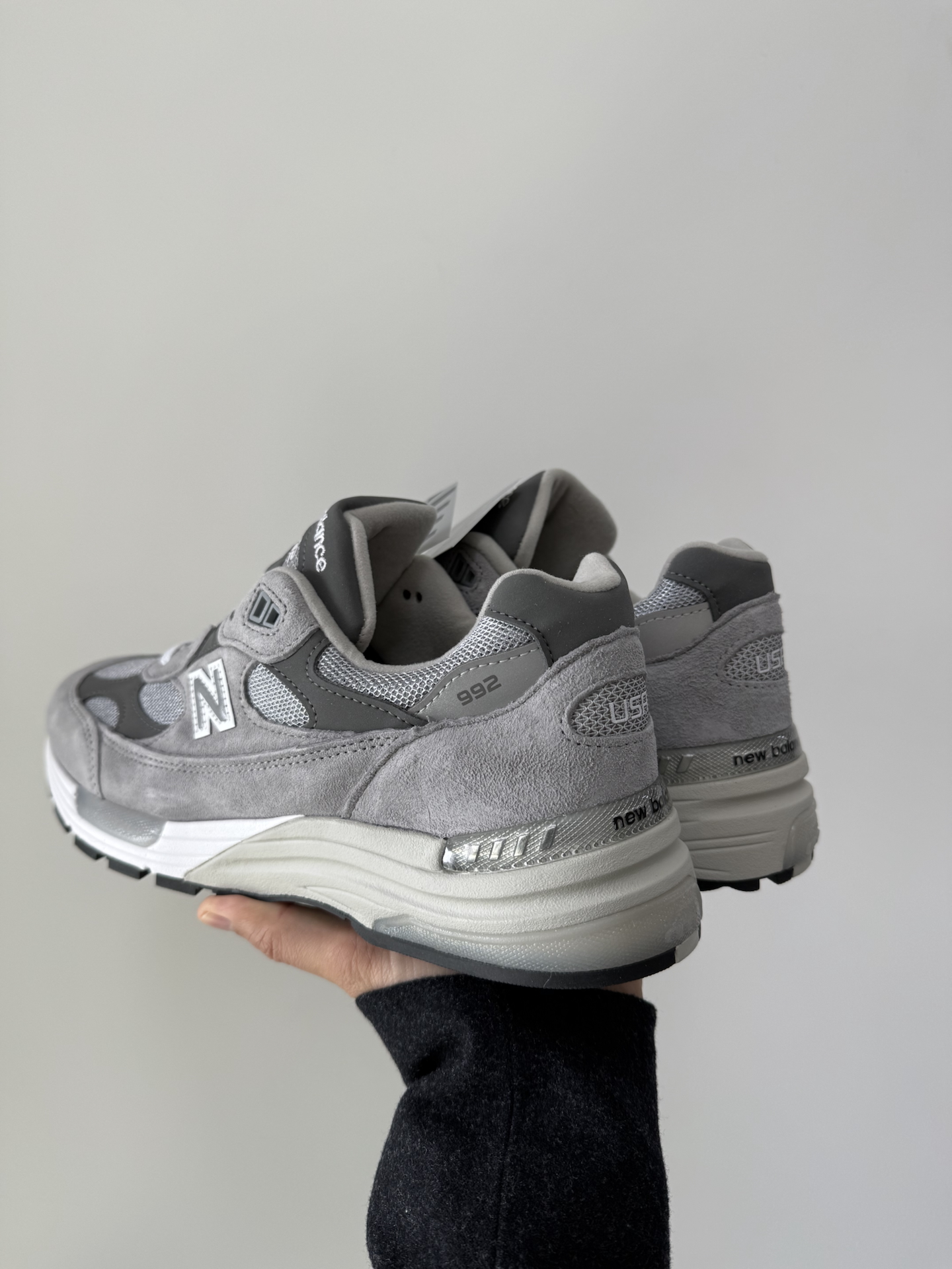 custom review-New Balance NB 992 Амортизация Износостойкий Низкий Топ Беговые кроссовки Унисекс Серый