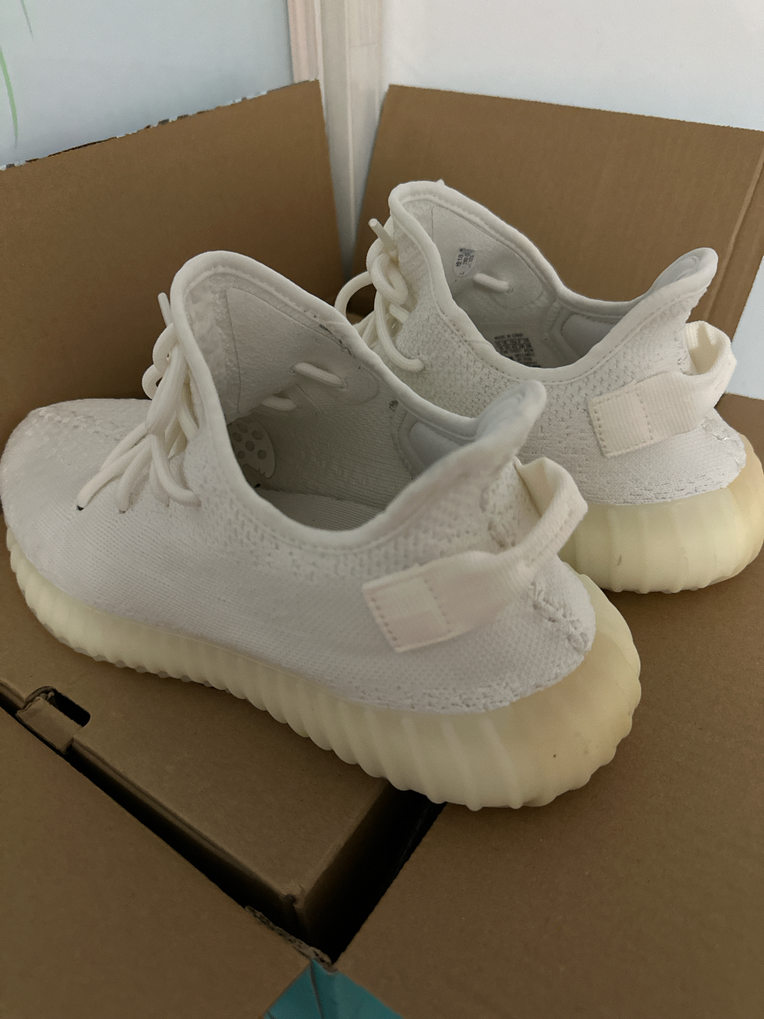 custom review-Adidas Originals Yeezy Boost 350 V2 Ice Cream 'Triple White' Низкий топ Повседневная обувь Унисекс Белый