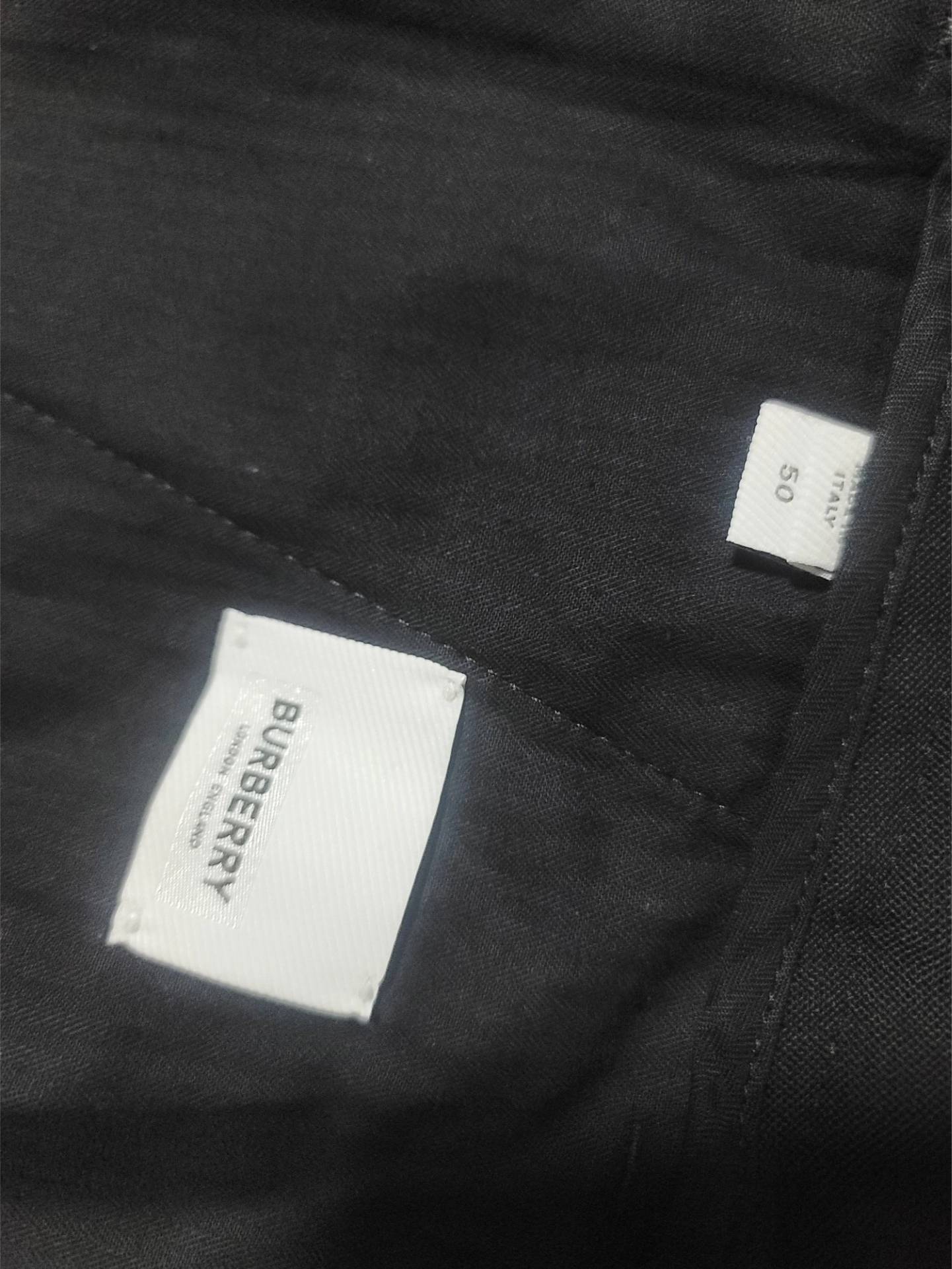 custom review-Burberry SS23 Повседневные брюки Мужские Черные