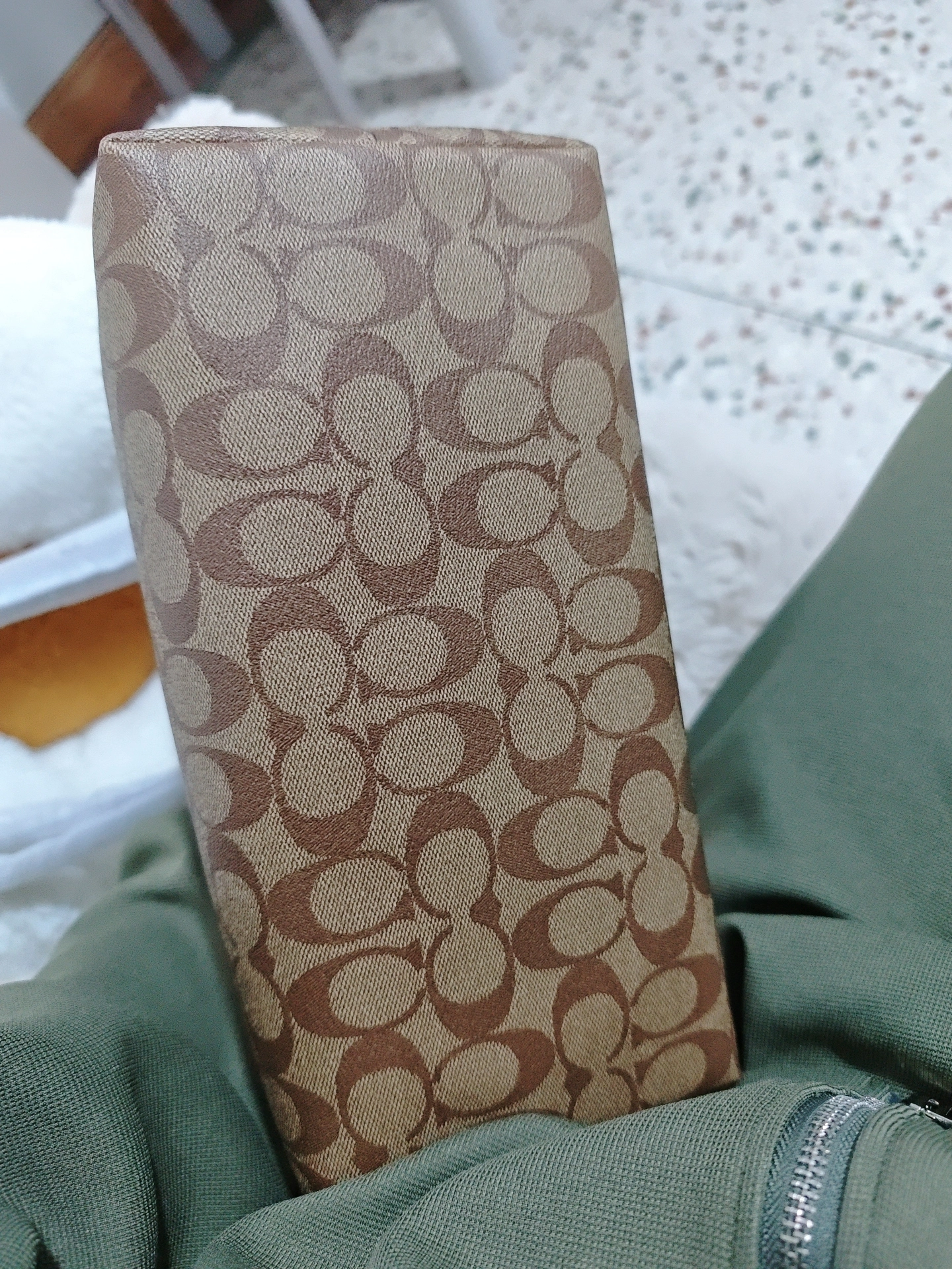 custom review-COACH City Zip Tote Сумка из искусственной кожи сумка через плечо большая женская хаки