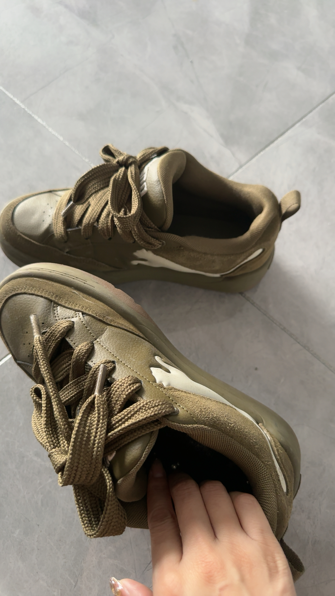 custom review-PUMA Park Lifestyle Устойчивые к истиранию низкие кроссовки для скейтбординга унисекс армейского зеленого цвета