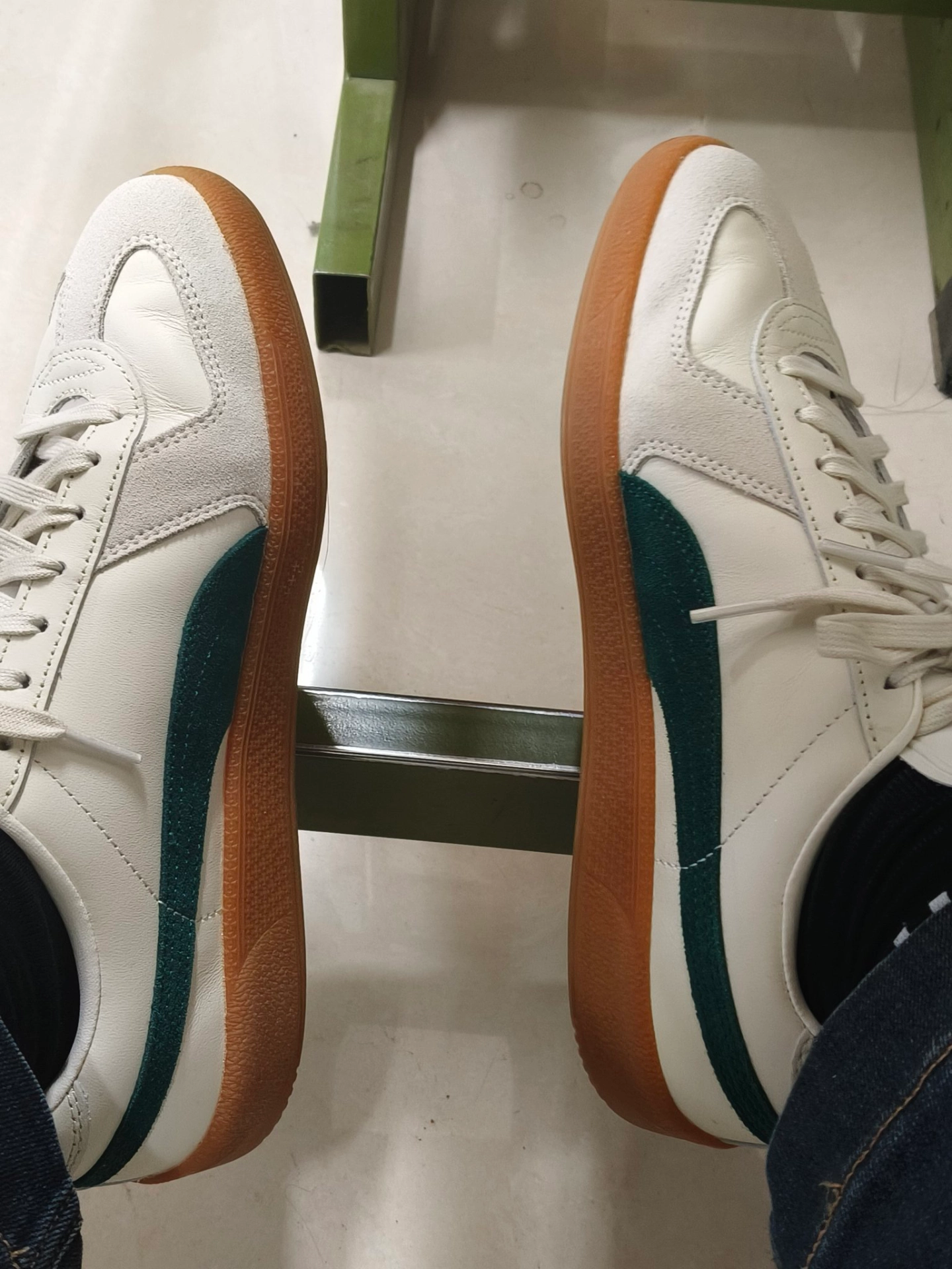 custom review-PUMA Army Trainer Устойчивые к истиранию Низкие Кроссовки для скейтбординга Унисекс Белый Зеленый