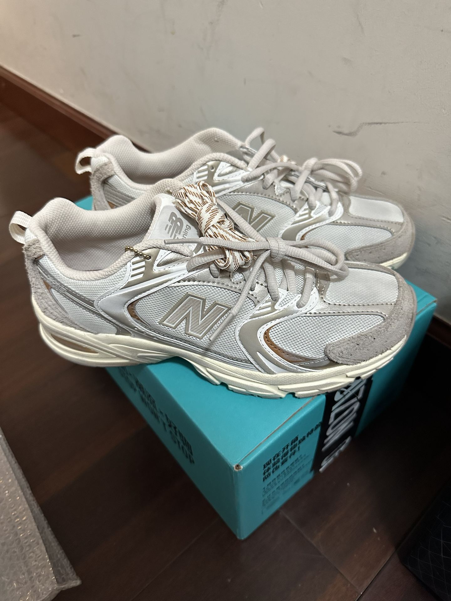 custom review-New Balance NB 530 Устойчивый к истиранию MID Топ Толстая подошва Кроссовки Унисекс Белый Серый