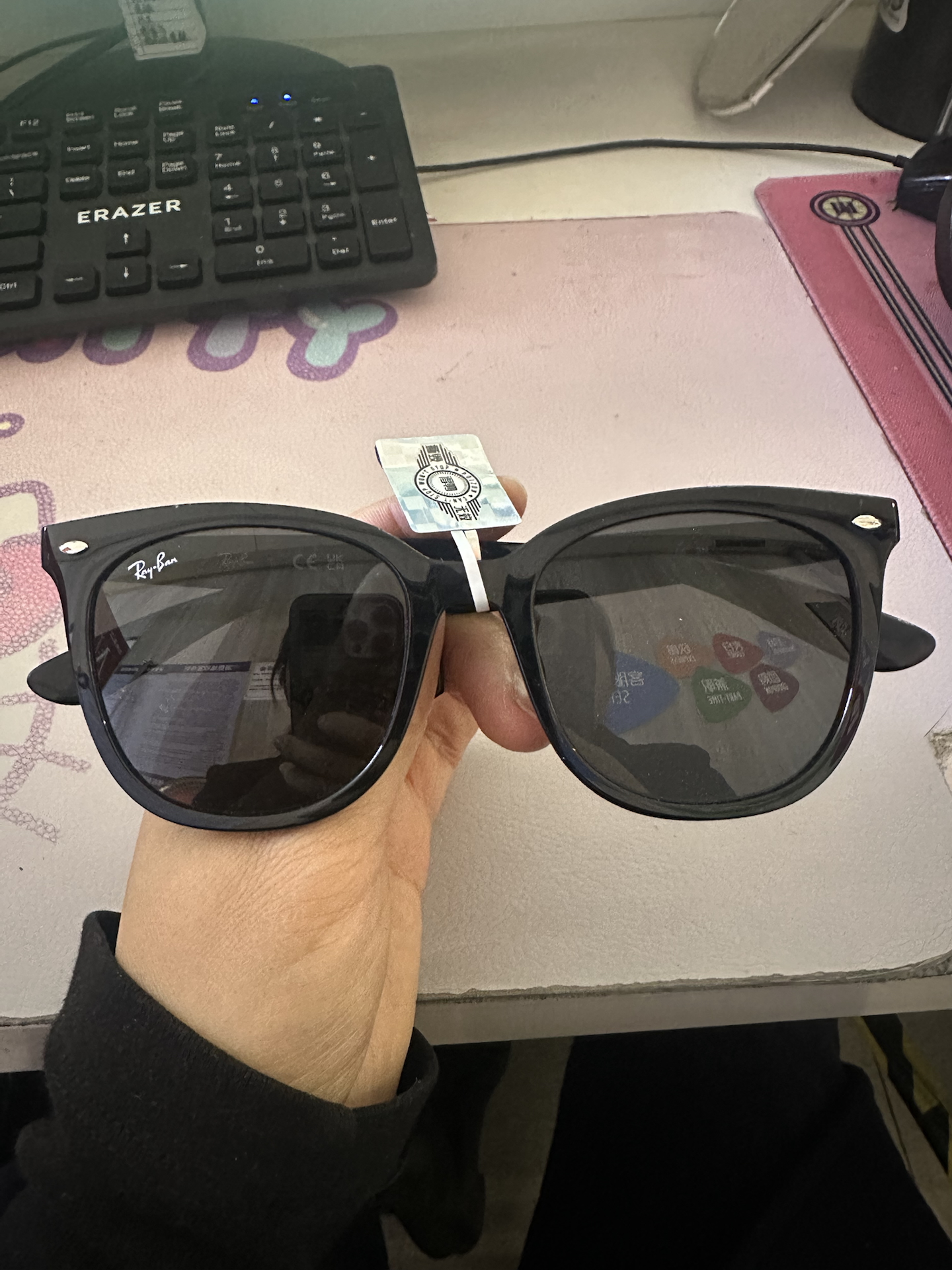 custom review-RayBan Aviator Солнцезащитные очки Женские Черная оправа Серый градиент Объектив