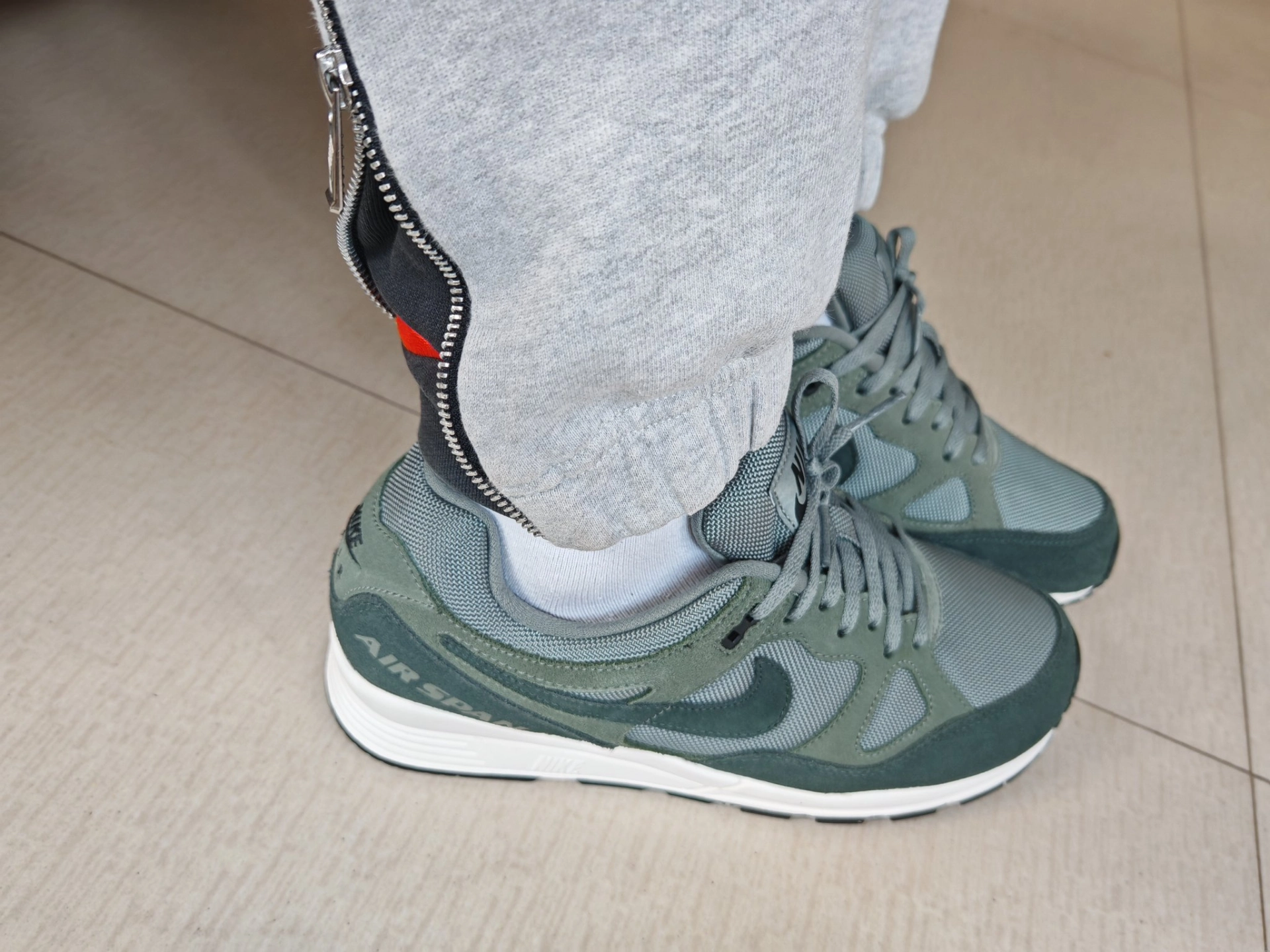 custom review-Nike Air Span 2 Амортизация Легкий Низкий Топ Casual Мужской Серый Зеленый