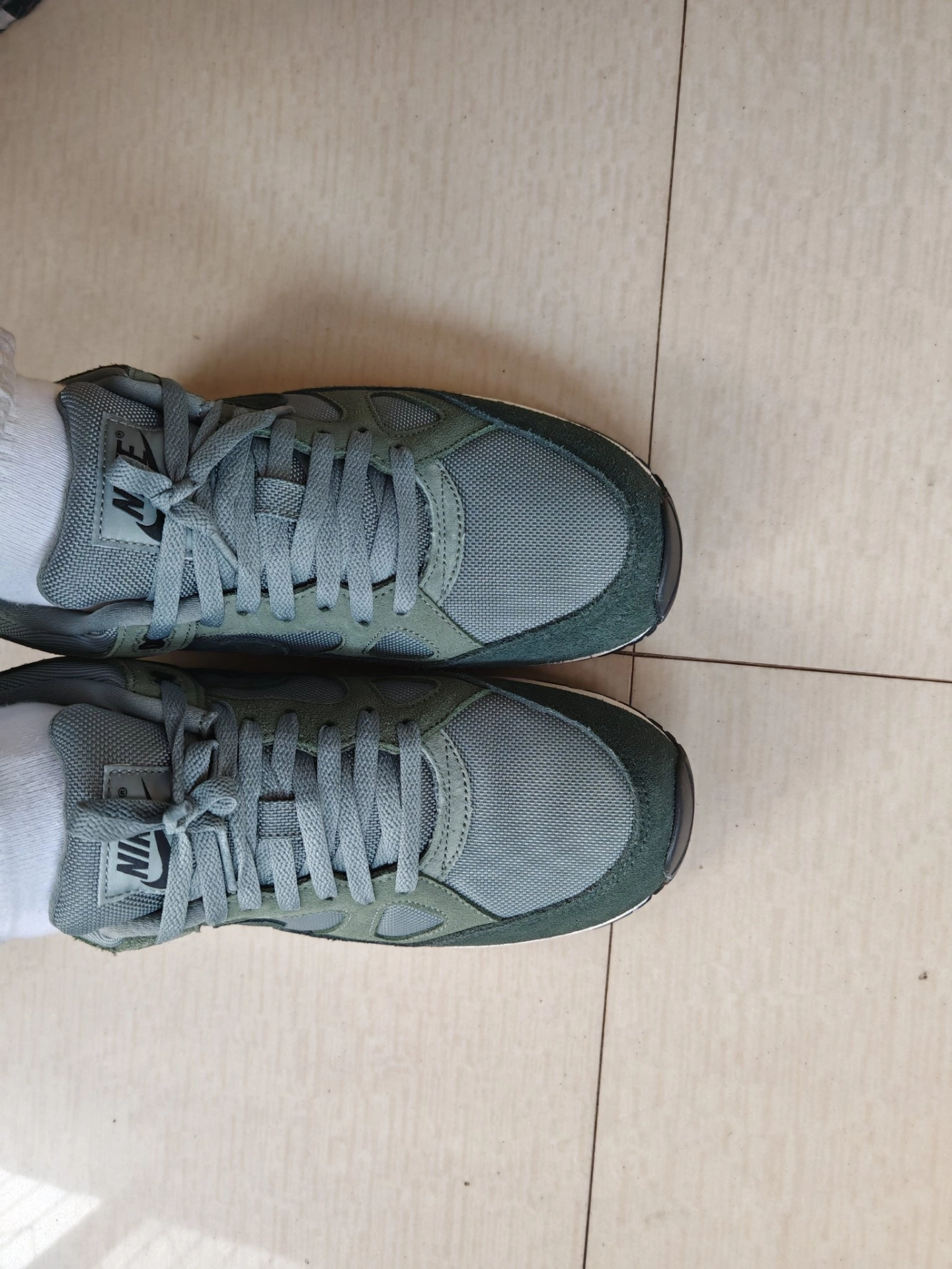 custom review-Nike Air Span 2 Амортизация Легкий Низкий Топ Casual Мужской Серый Зеленый