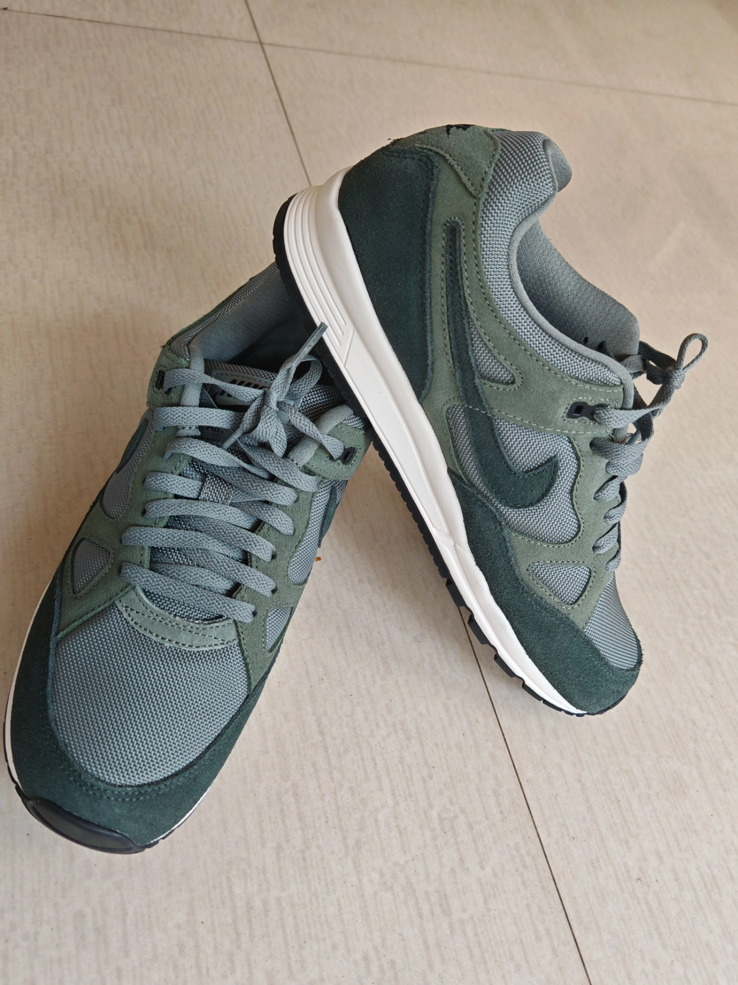 custom review-Nike Air Span 2 Амортизация Легкий Низкий Топ Casual Мужской Серый Зеленый