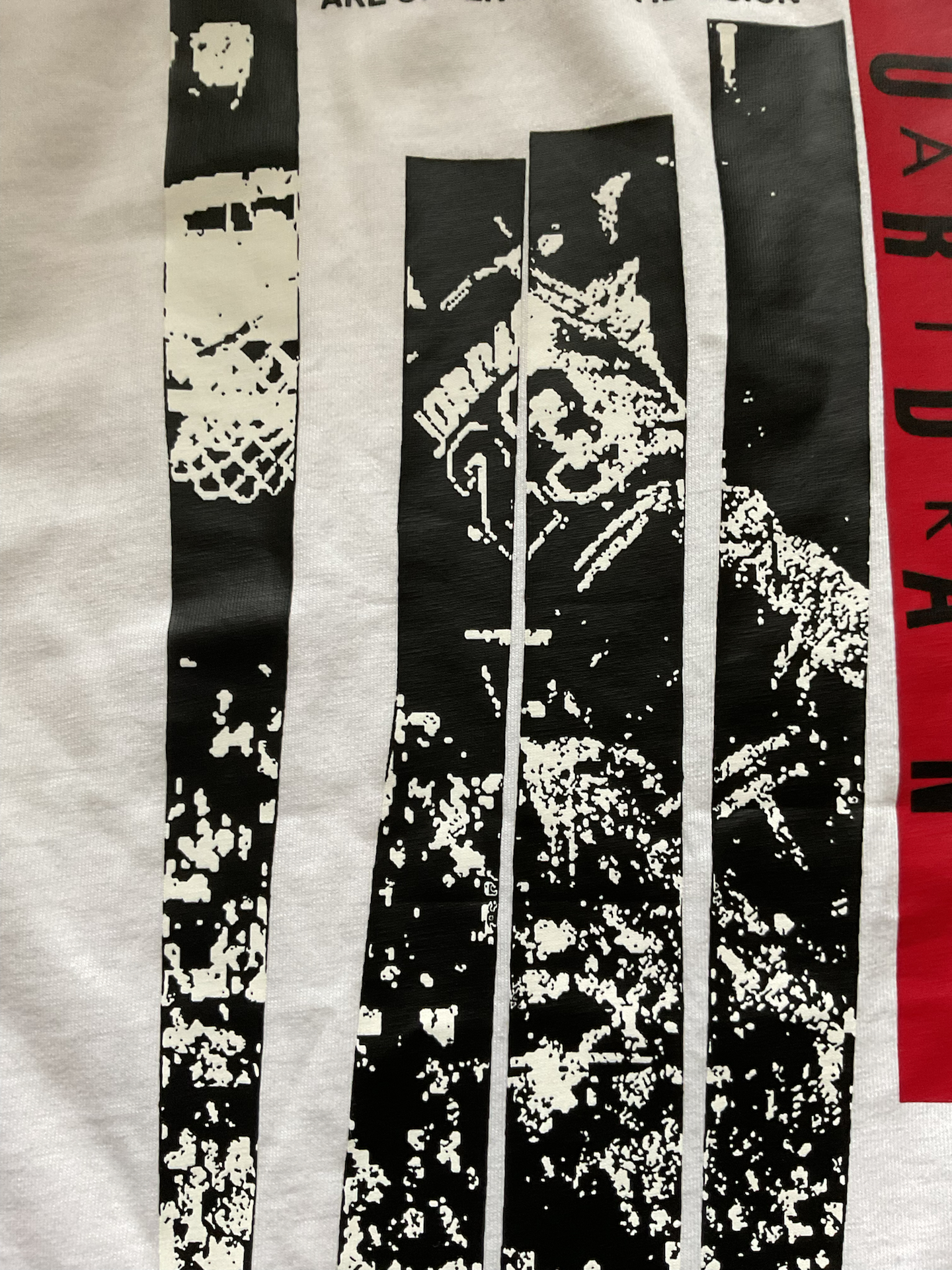 custom review-Джордан T Рубашка Мужская Белая Спортивная Красная