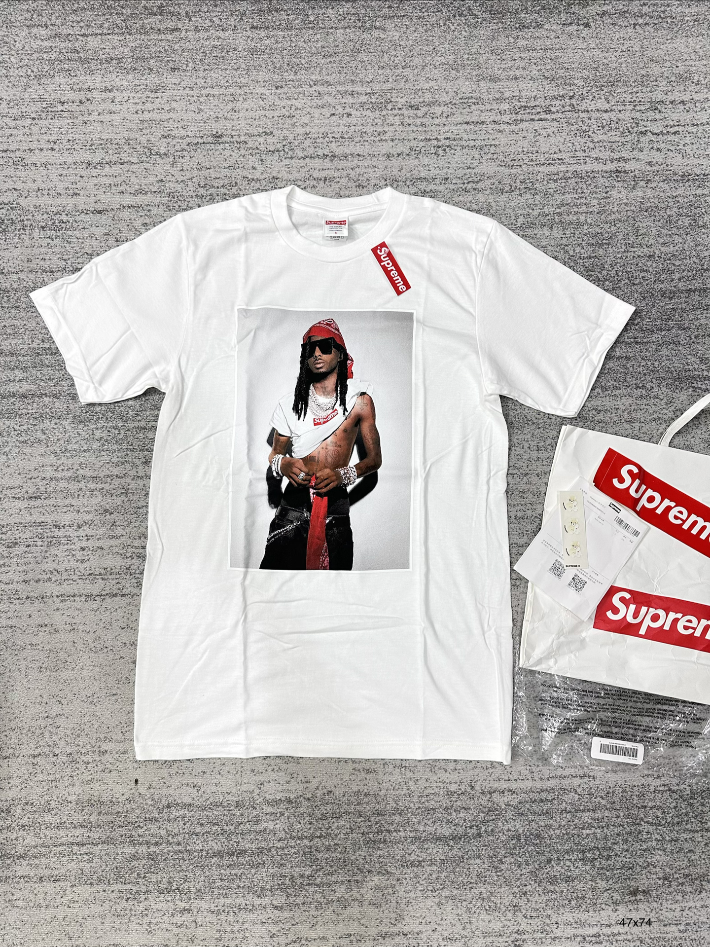 custom review-Supreme FW25 WEEK1 Playboi Carti PHOTO Tee T-Shirt Унисекс