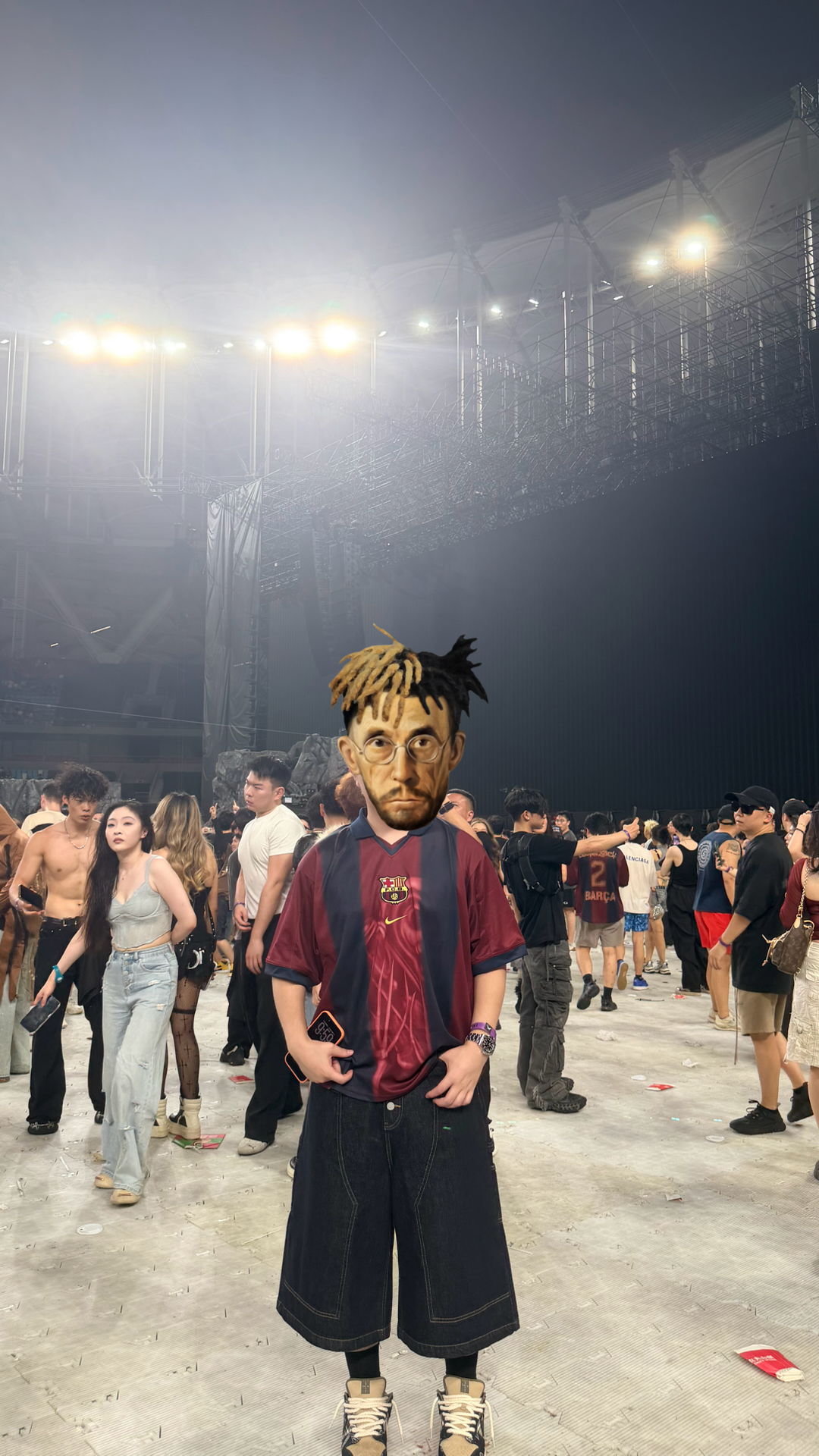 custom review-Travis Scott Barcelona X Nike Collaboration SS25 Футбол Джерси Унисекс