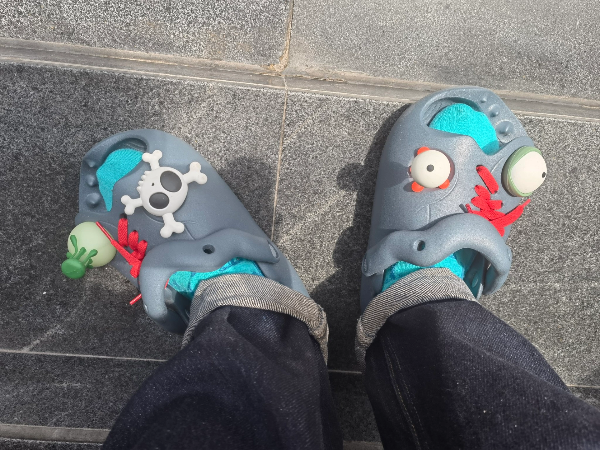 custom review-HelloSlippers Mr. Skully Разборный обруч Zombie Сабо резиновые Унисекс