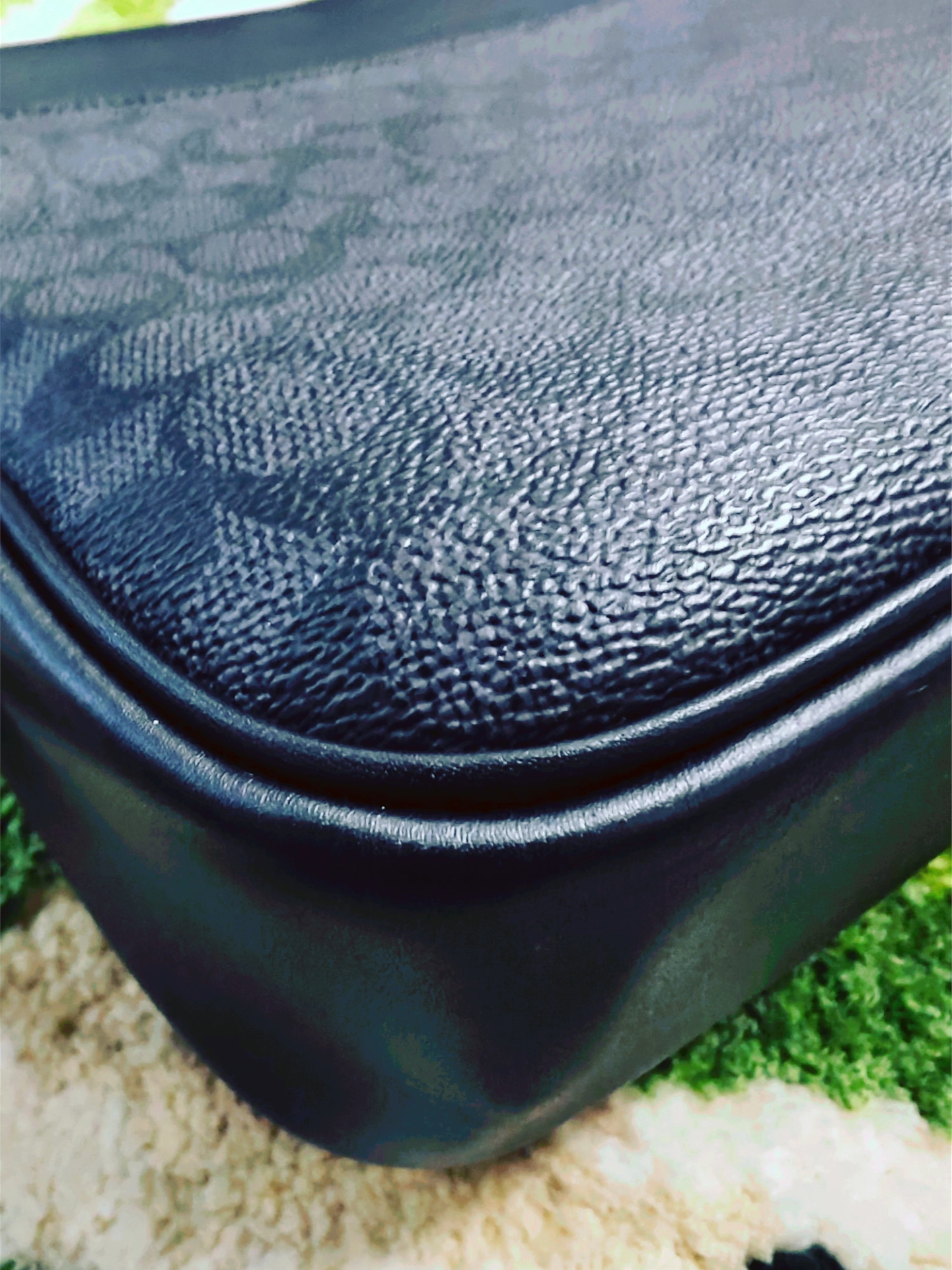 custom review-COACH Racer Покрытый холст с гладкой телячьей кожей курьерская сумка сумка через плечо мужская угольно-серый