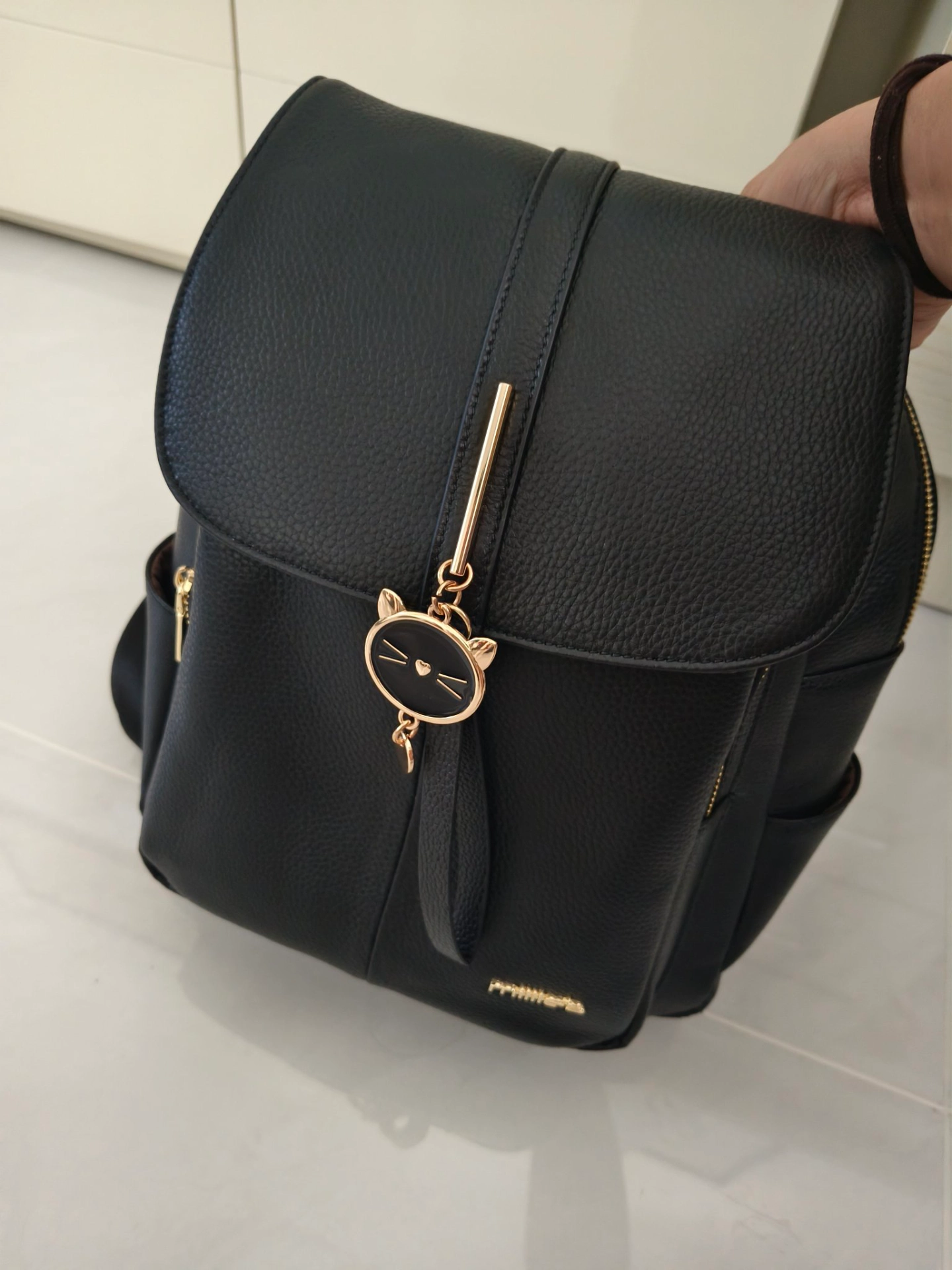 custom review-MILLIE'S Рюкзак из коровьей кожи Стандартный (Standard) Женский Черный