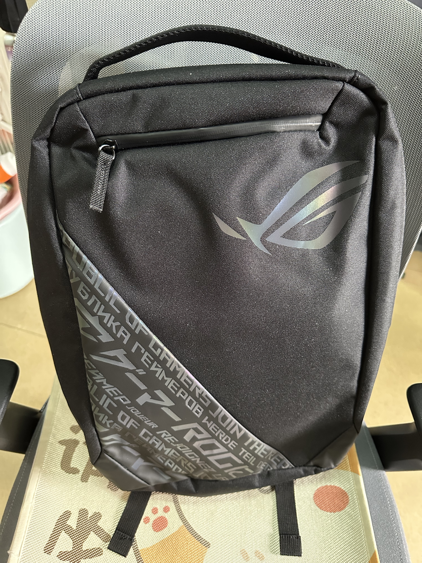 custom review-ROG Полиэстер Рюкзак Ноутбук Сумка Стандартная (Standard) Унисекс Черный