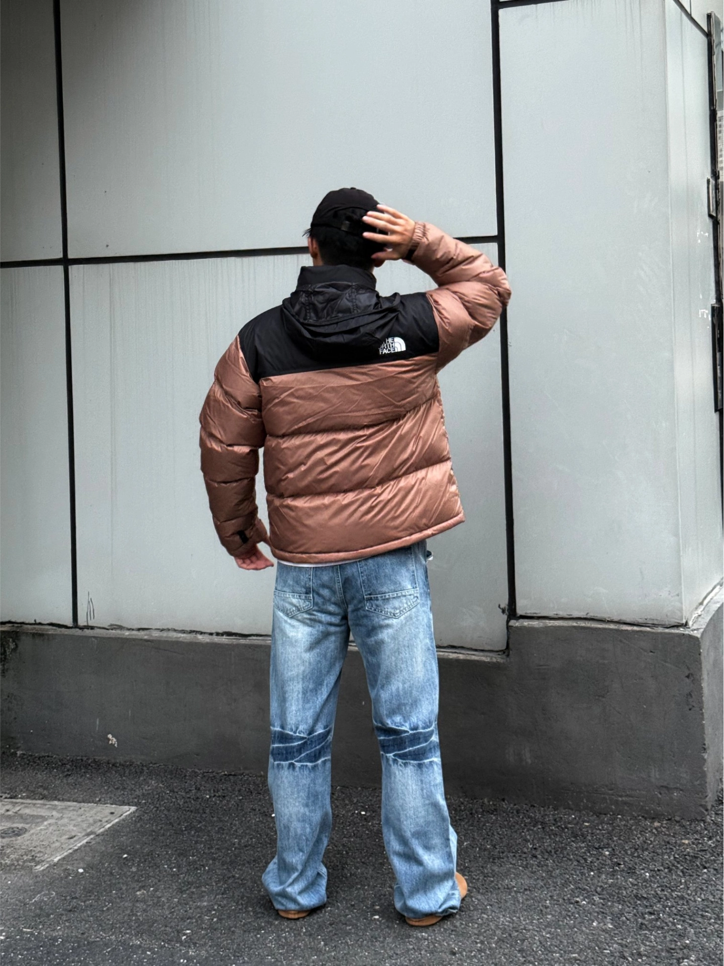 北面奶咖棕羽绒服有点帅!