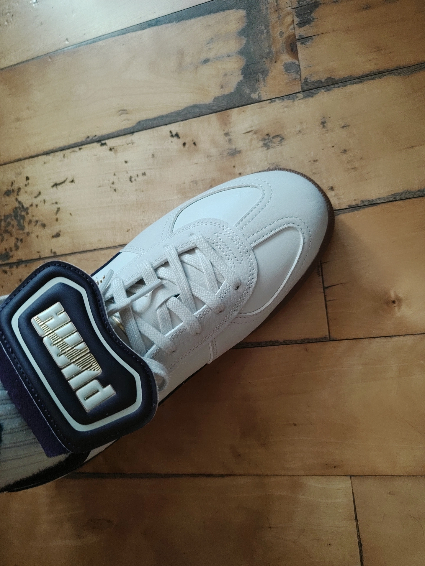 custom review-PUMA Palermo Устойчивые к истиранию низкие кроссовки для скейтбординга унисекс Бежево-фиолетовые