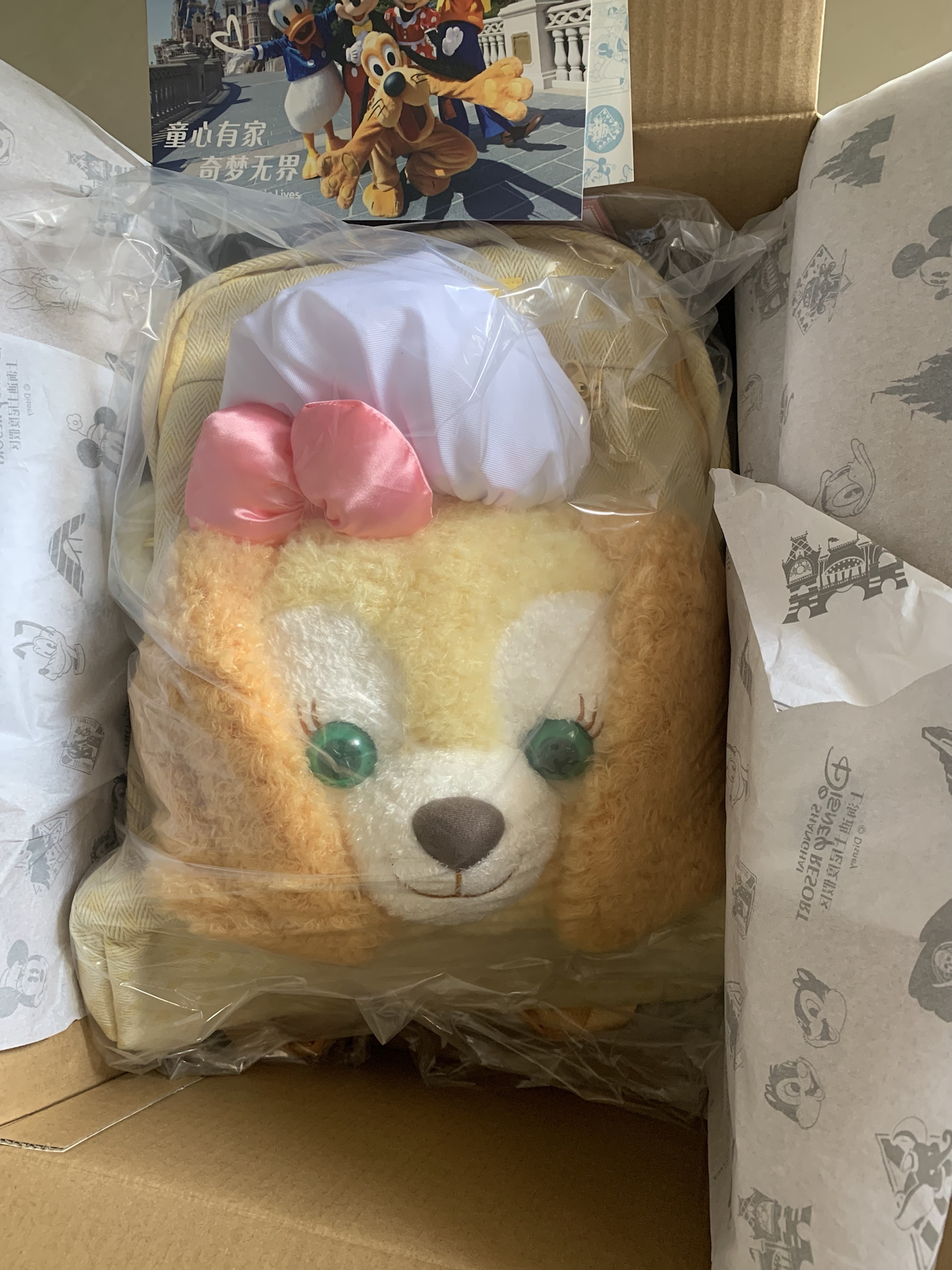 上海迪士尼可琦安饼饼双肩包