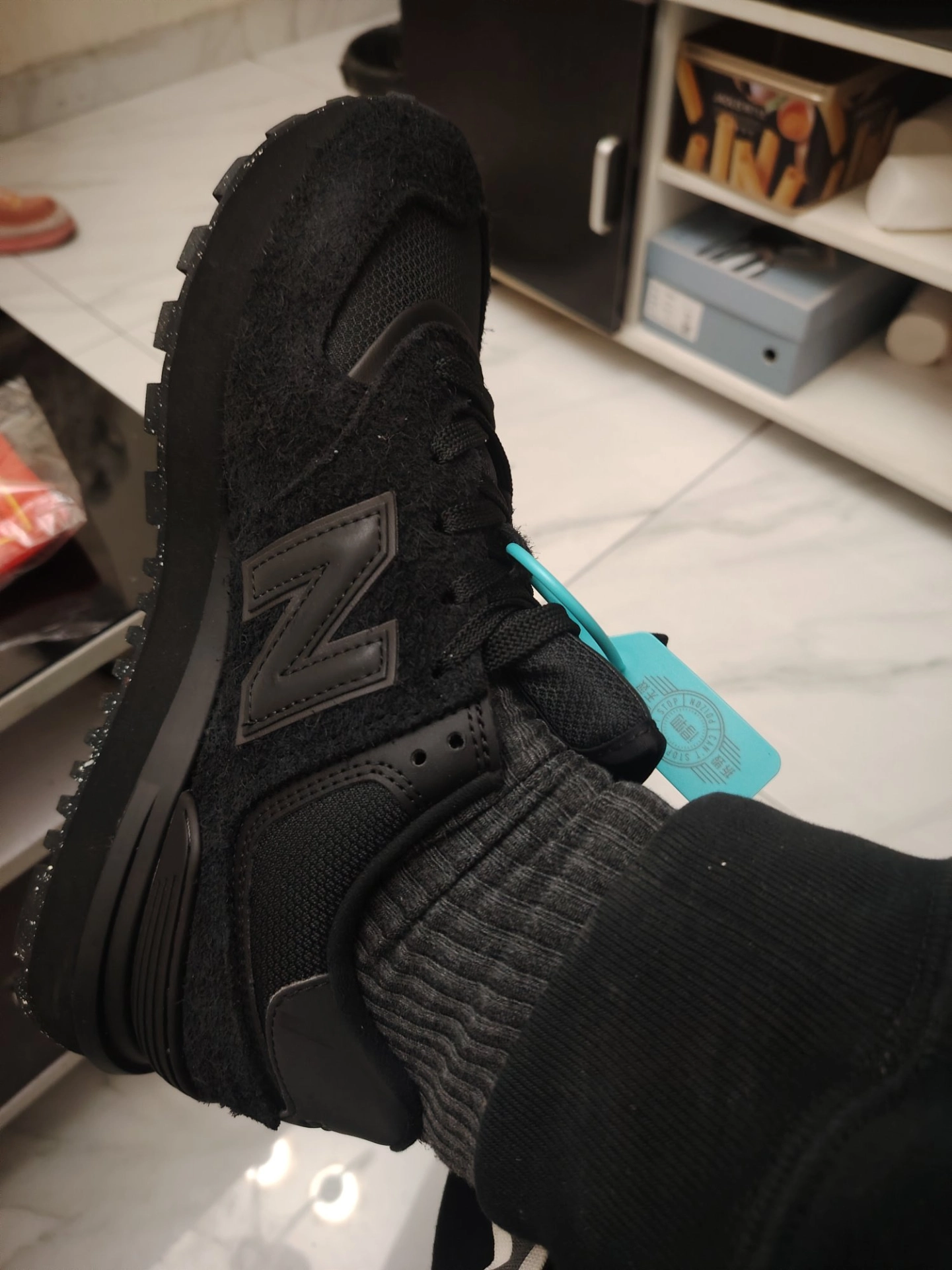 custom review-New Balance NB 574 Амортизация устойчивость к истиранию покрытие поддержка баланс легкий низкий верх повседневный унисекс черный