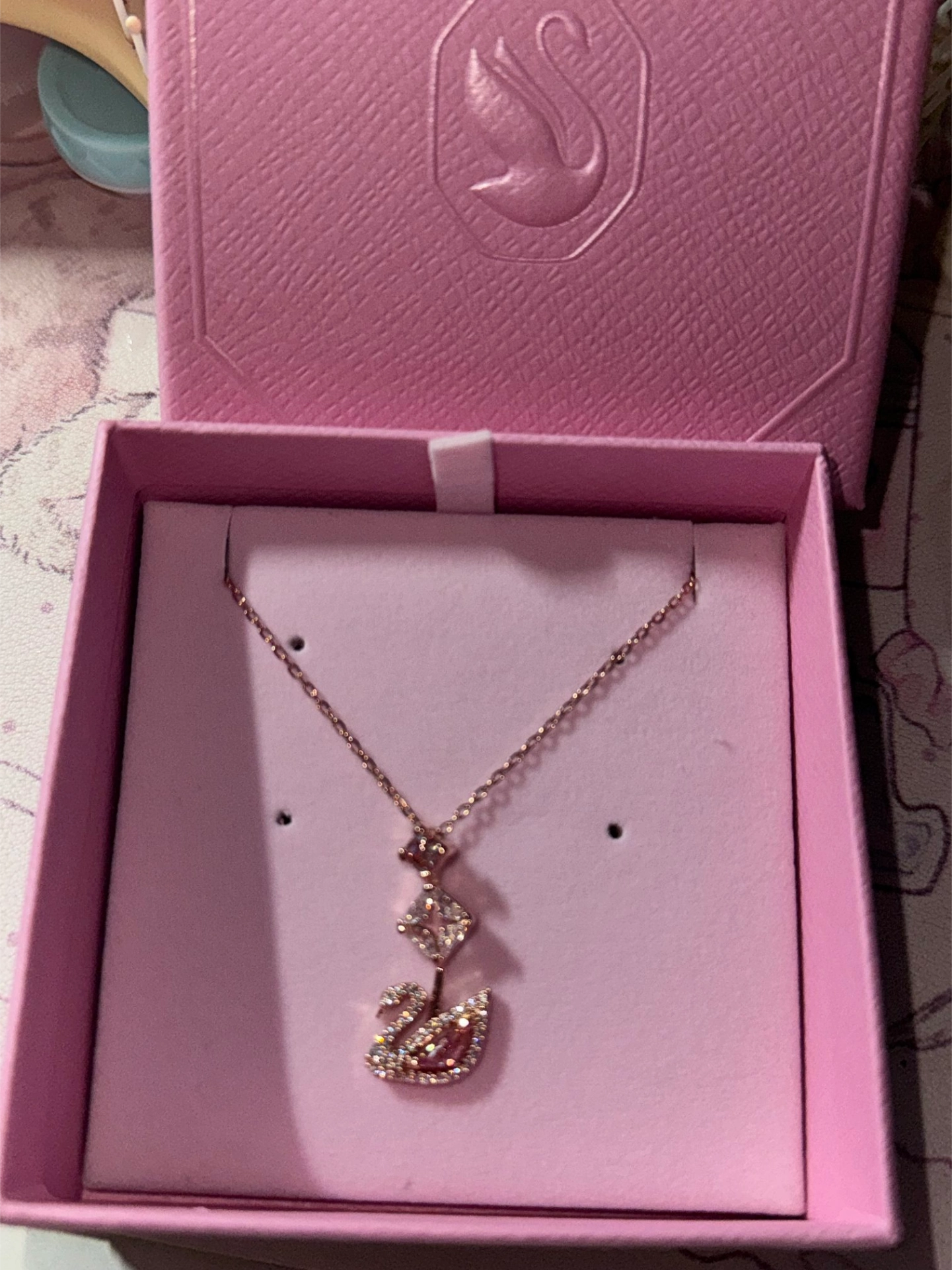 custom review-Swarovski Ожерелья Женские Розовые