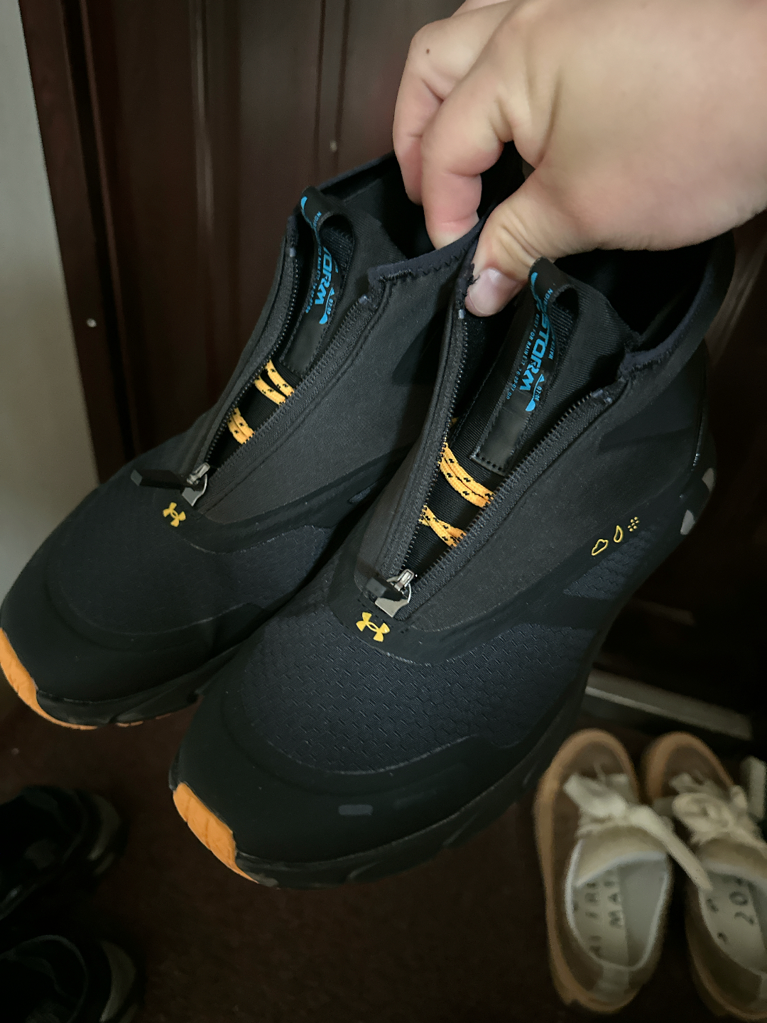 custom review-Under Armour HOVR Phantom Водонепроницаемый Высокий Топ Беговые Кроссовки Унисекс Черный