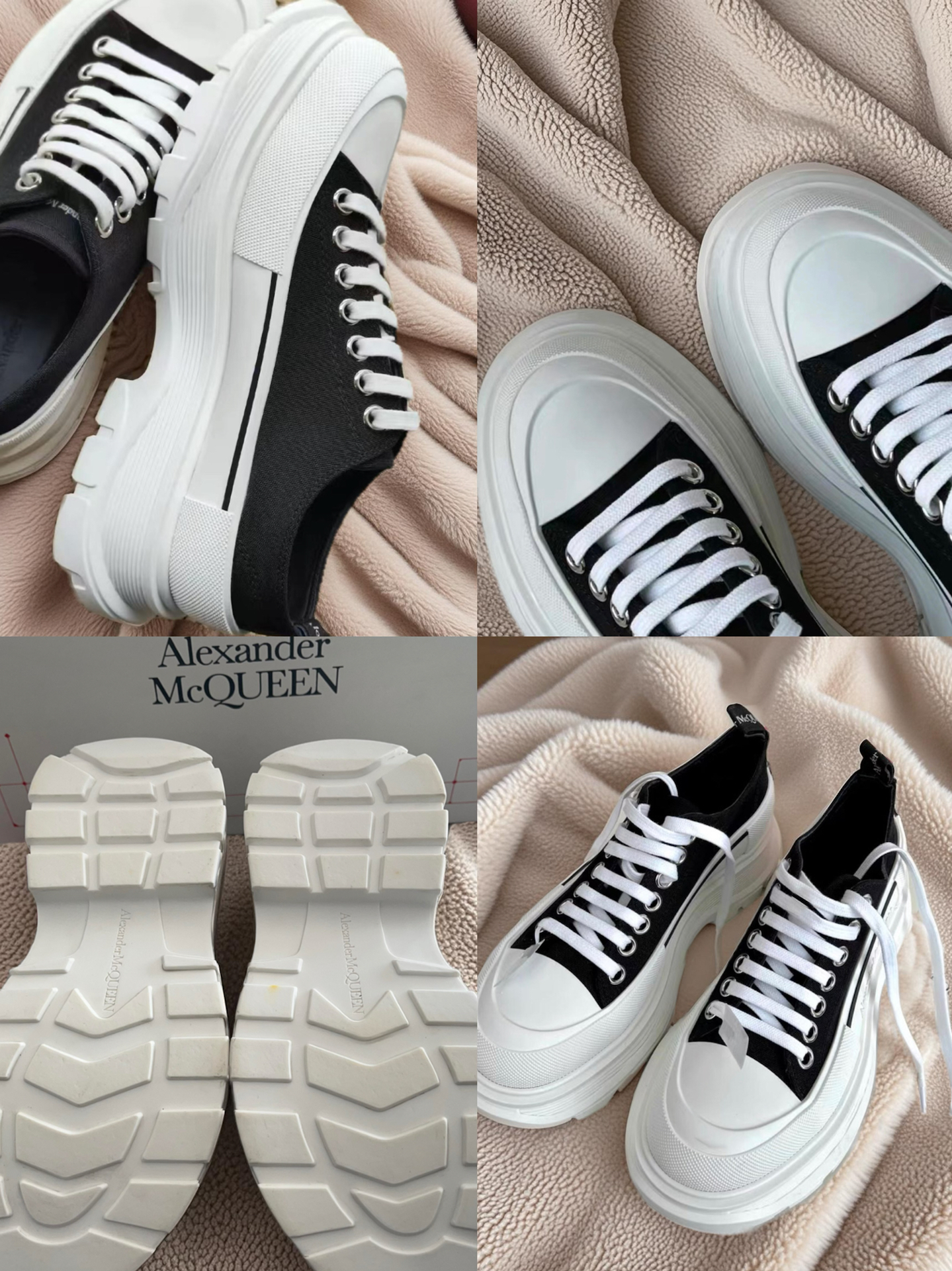 麦昆黑白帆布鞋也太酷了吧!