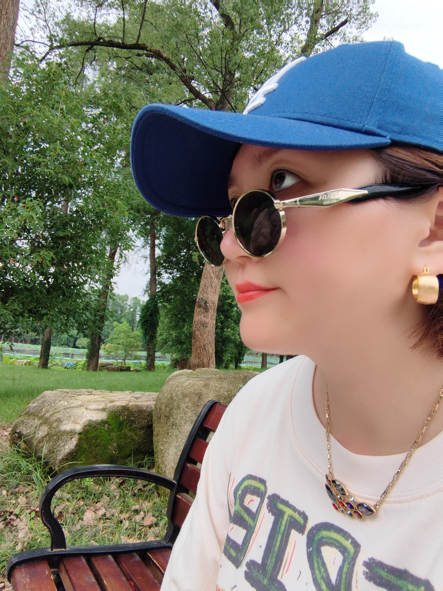 custom review-PRADA Сплав OVAL SUNGLASSES Женские Золото