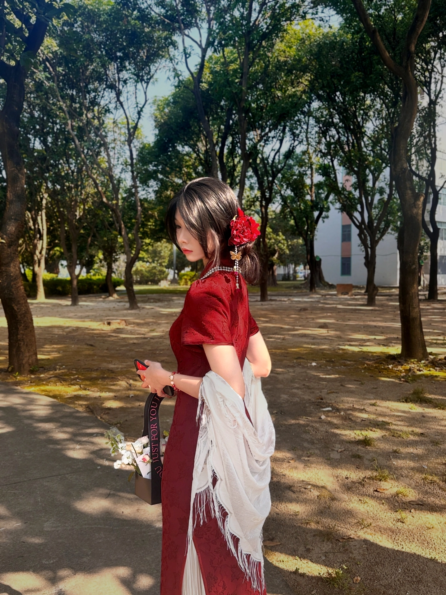 custom review-Blovelan Ципао Женские Zhu YAN Красный Включает Набор в Подарочной Коробке