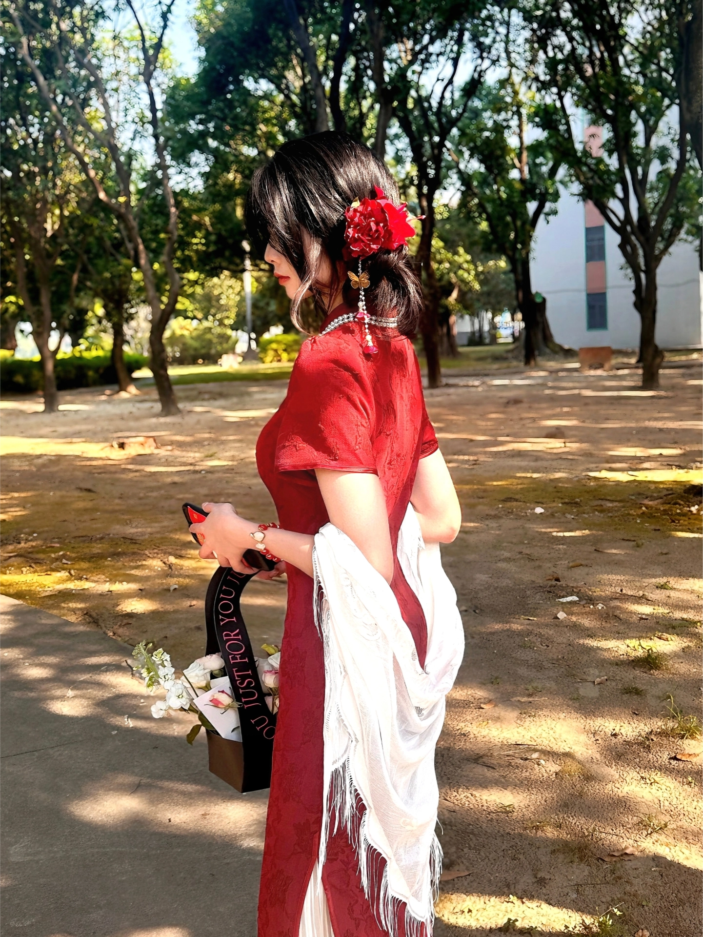 custom review-Blovelan Ципао Женские Zhu YAN Красный Включает Набор в Подарочной Коробке