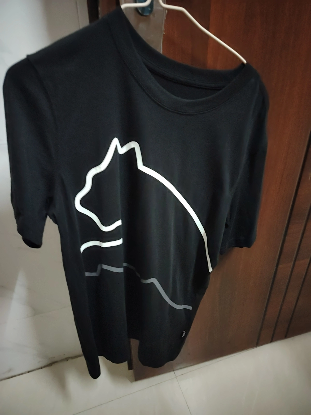 custom review-PUMA GRAPHICS Мужская черная футболка